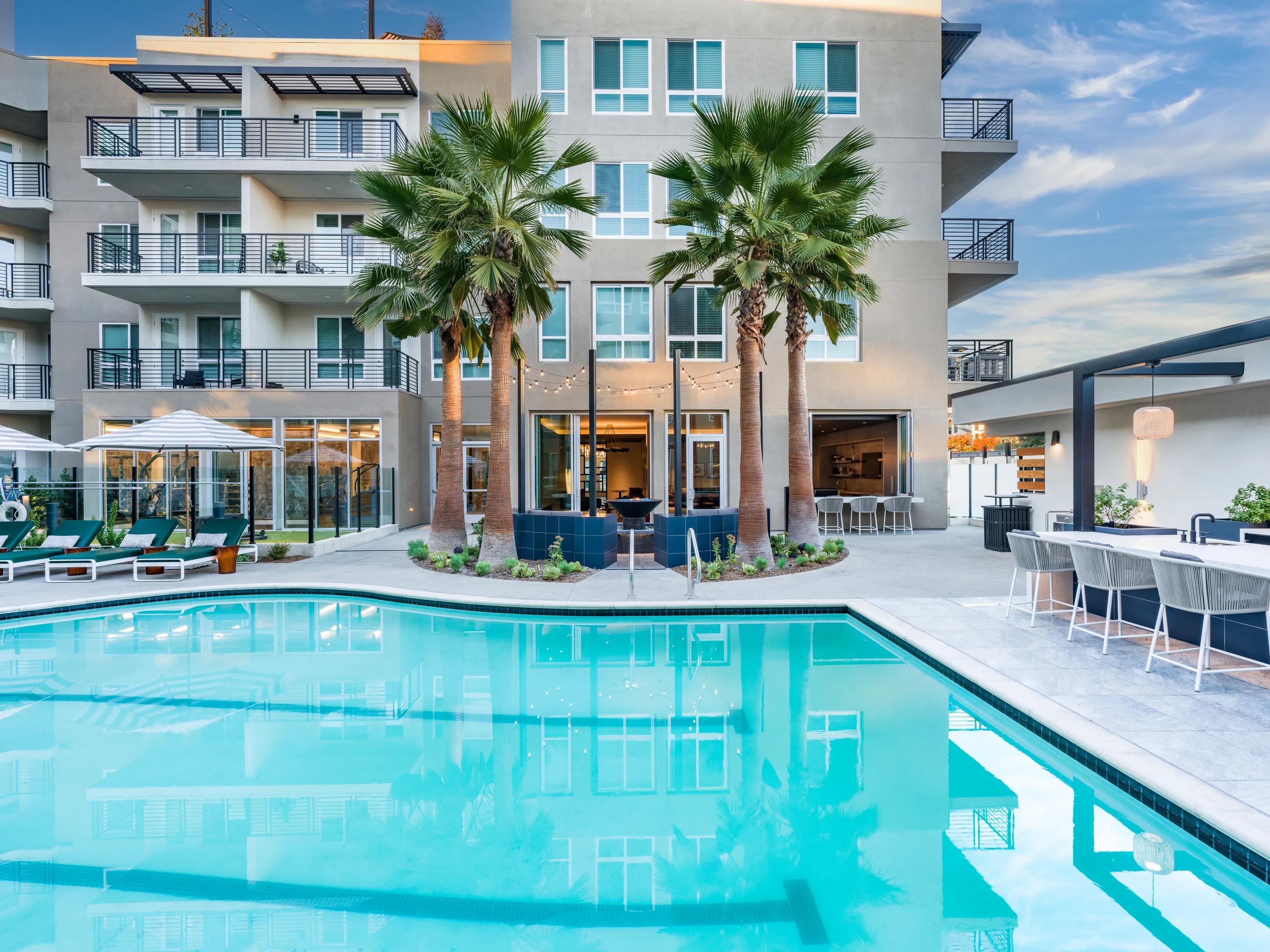 resort style pool modera pomona apartments pomona ca