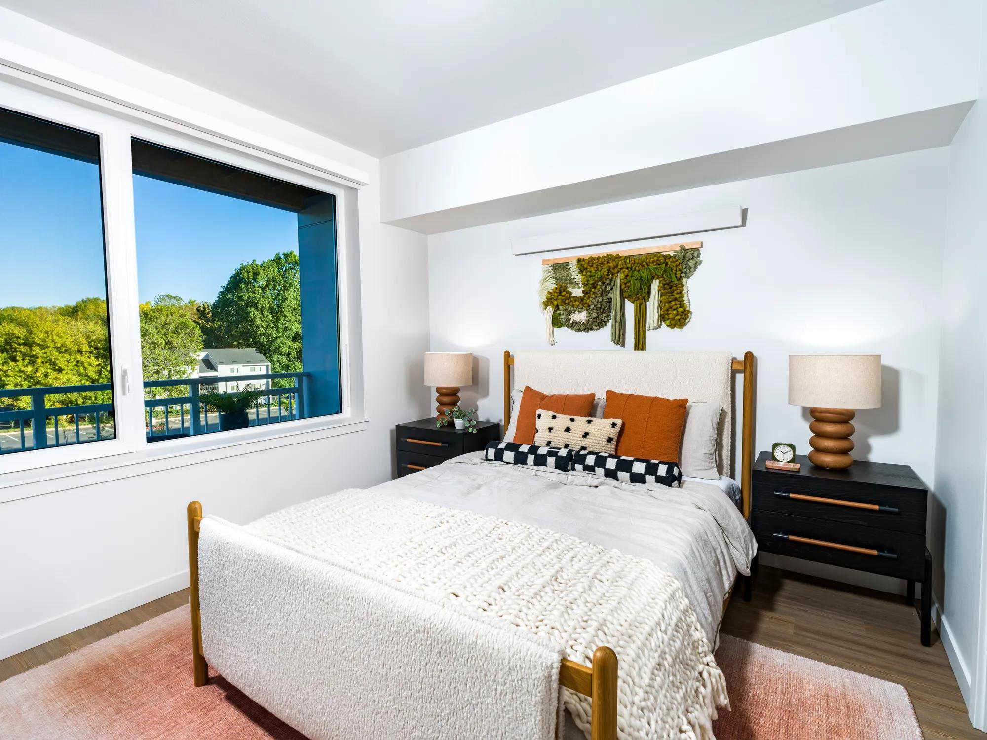 spacious bedroom layouts Modera Raleigh Hills Apartments