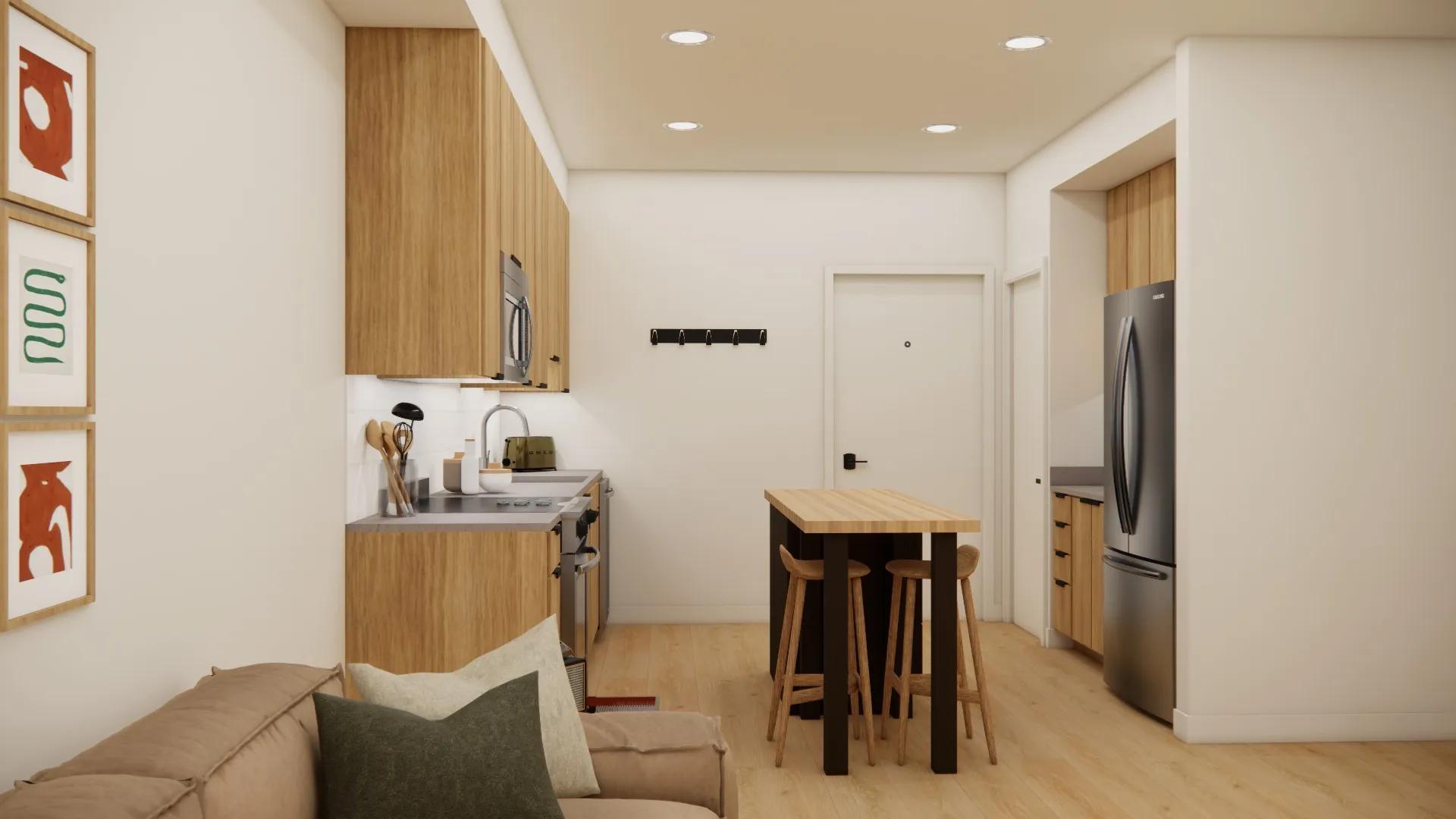 modera marmalade apartments for rent in salt lake city utah interior home with wood cabinetry and stainless appliances