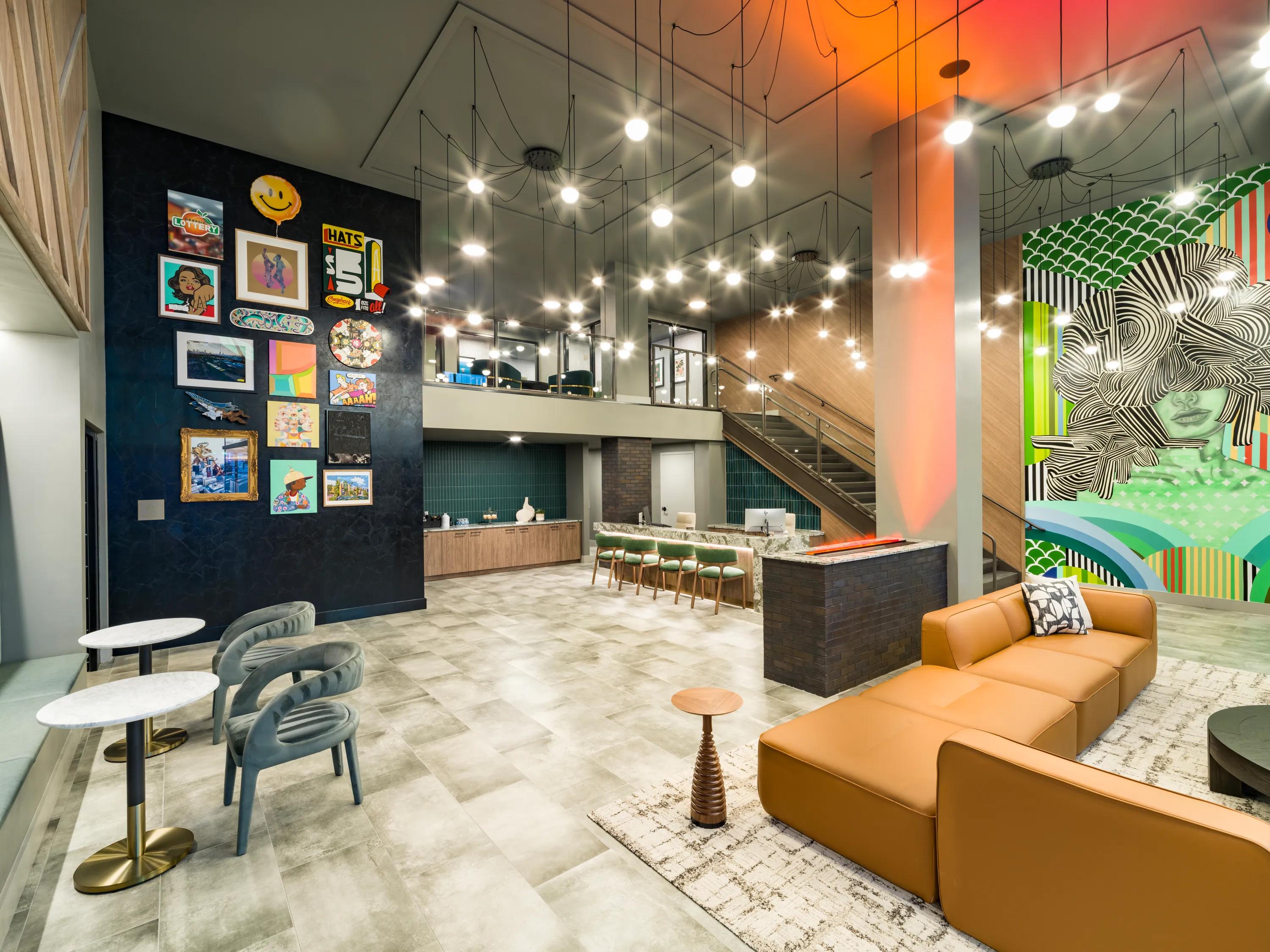 Hotel-inspired lobby