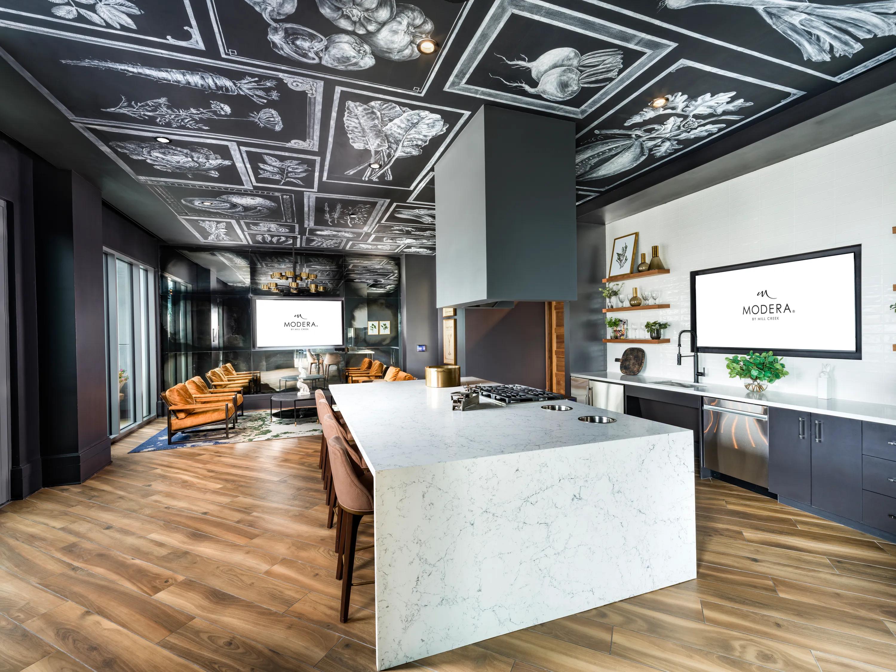 demonstation kitchen modera old ivy apartments in atlanta ga