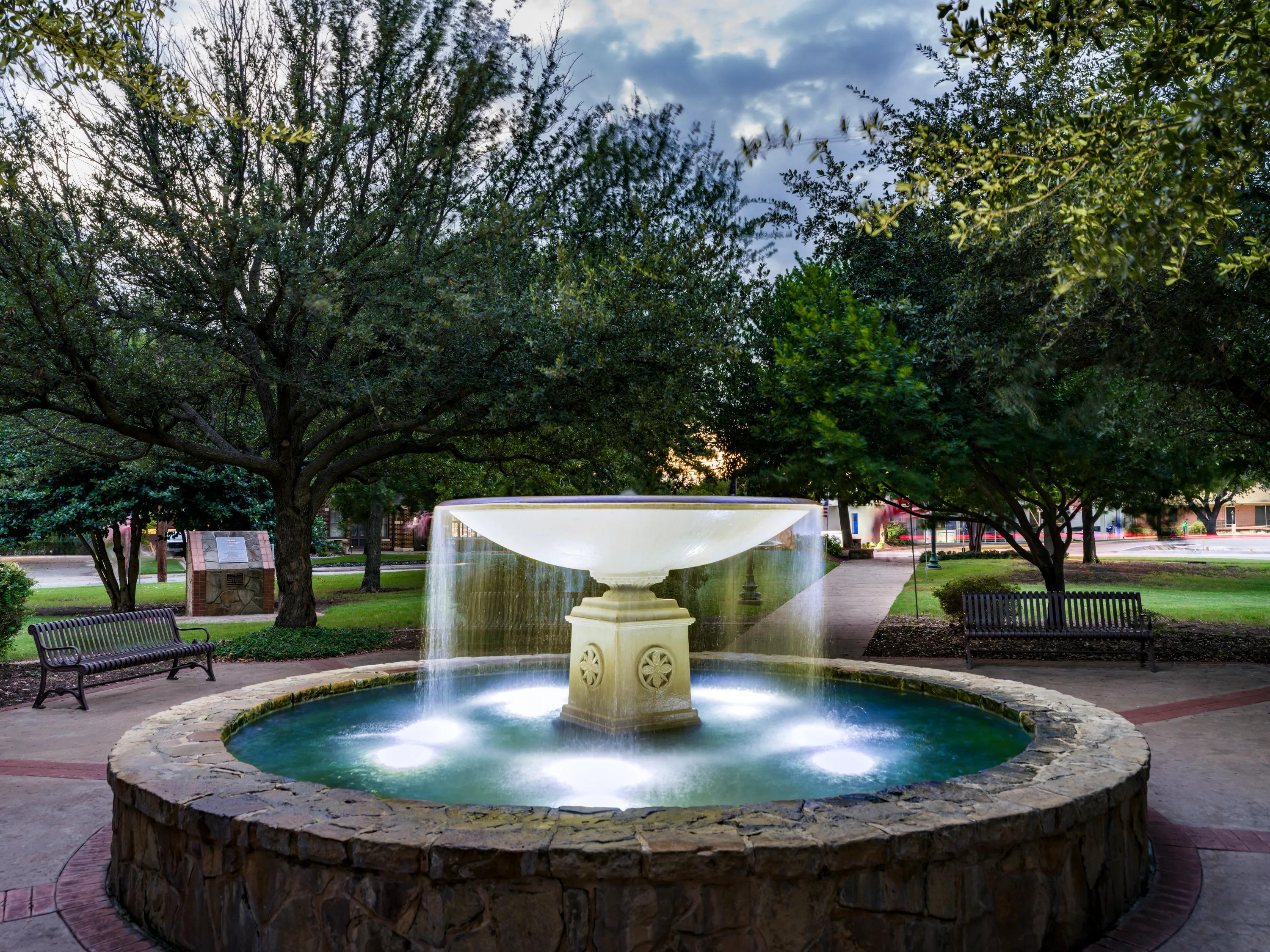 Historic Downtown McKinney fountain mckinney texas apartments