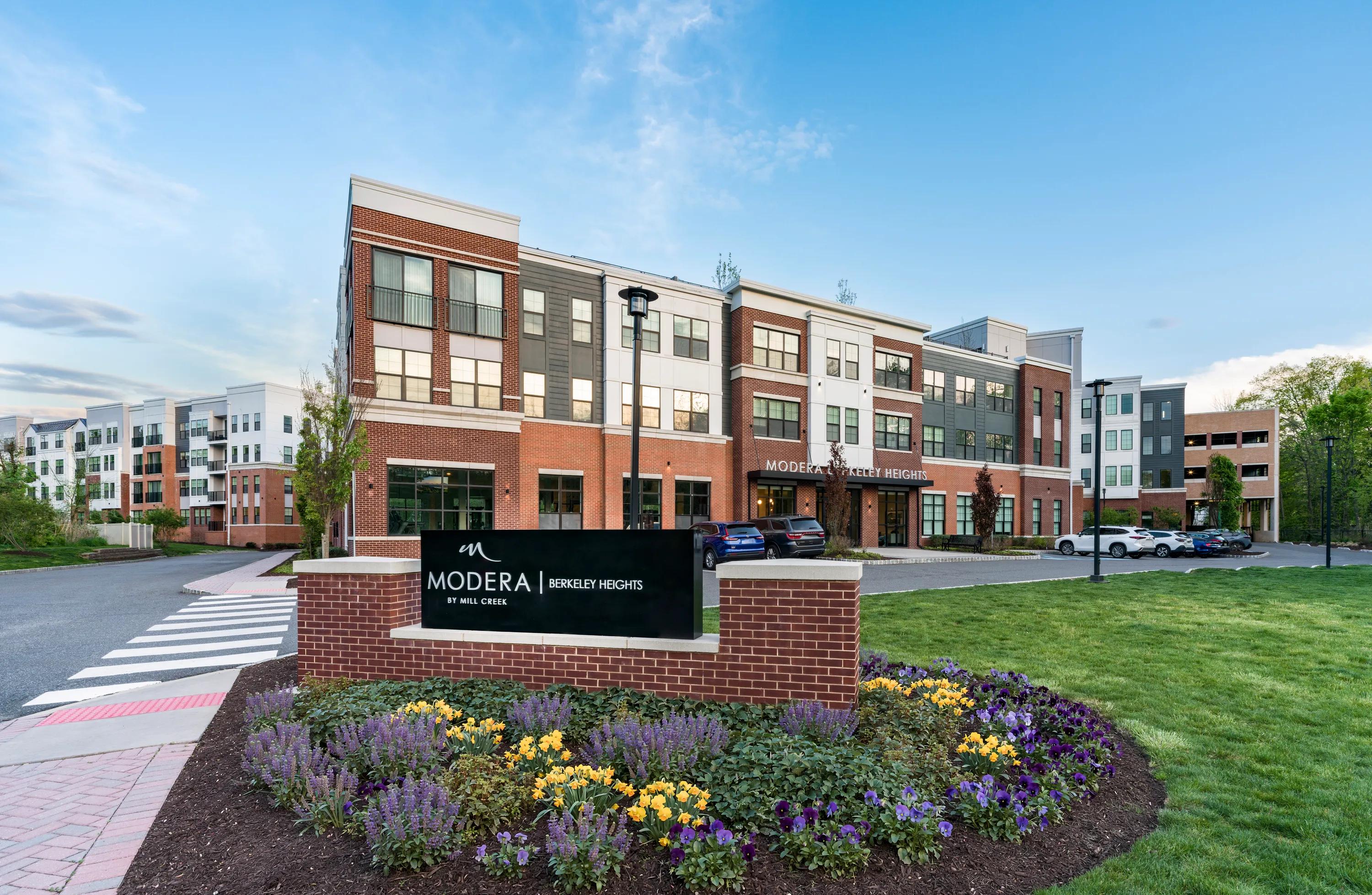 modera berkeley heights sign at modera berkeley heights apartments in new jersey