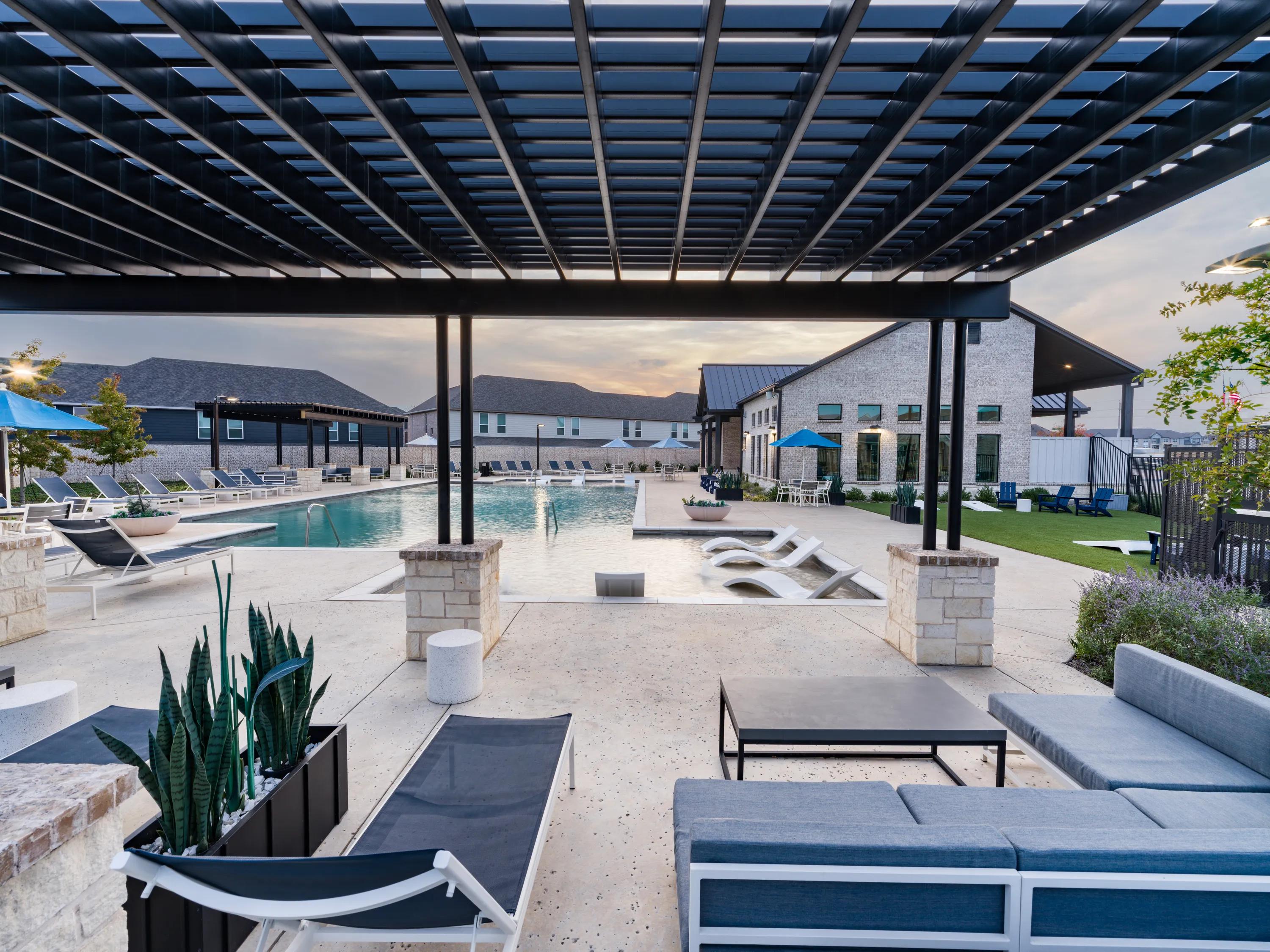 covered poolside dining amavi celina single family homes for rent in texas