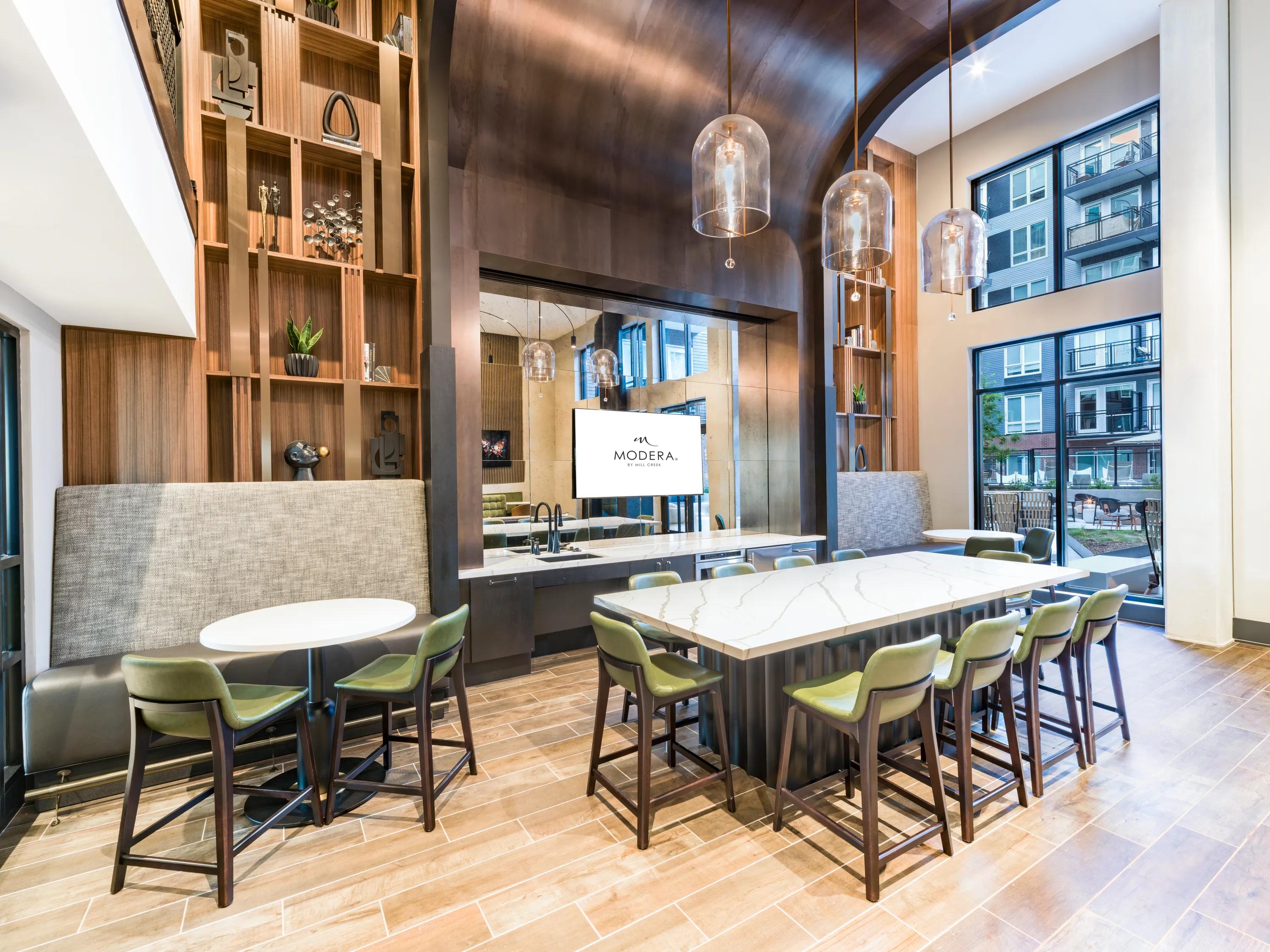 community dining area modera h street apartment homes for rent in washington dc