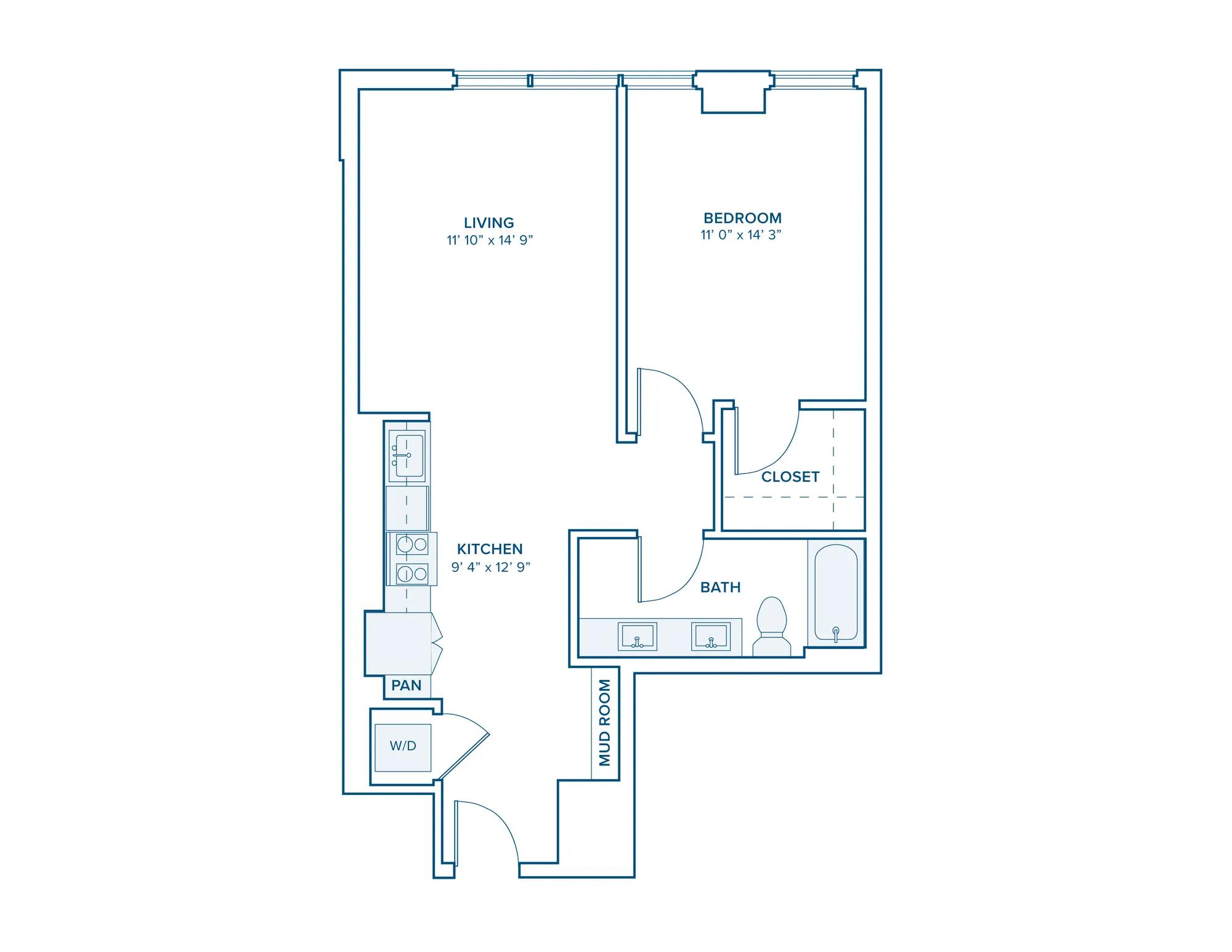A05: 1 Bed 1 Bath in Nashville | 770 sq ft