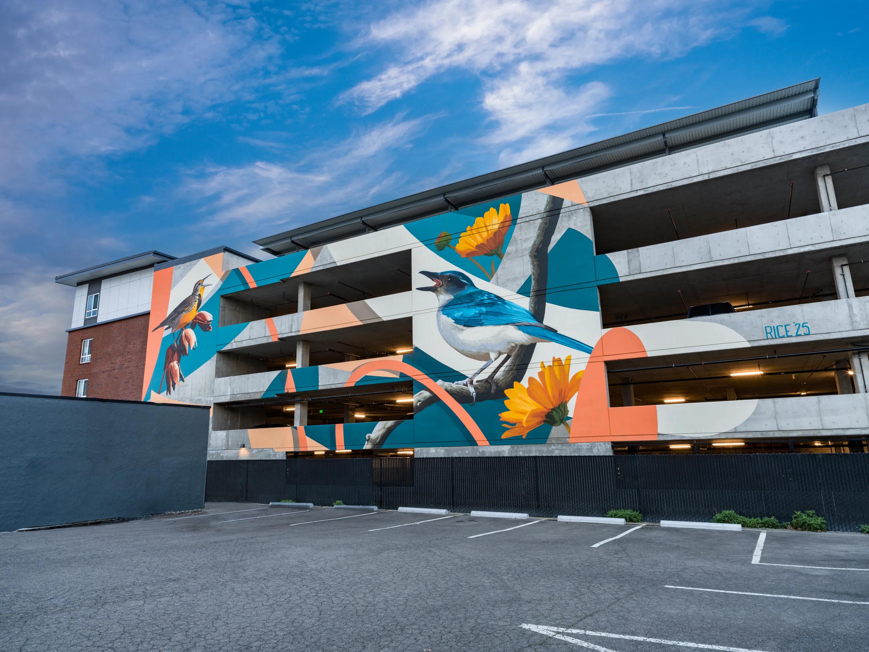 parking deck with art modera beaverton apartment homes for rent in or