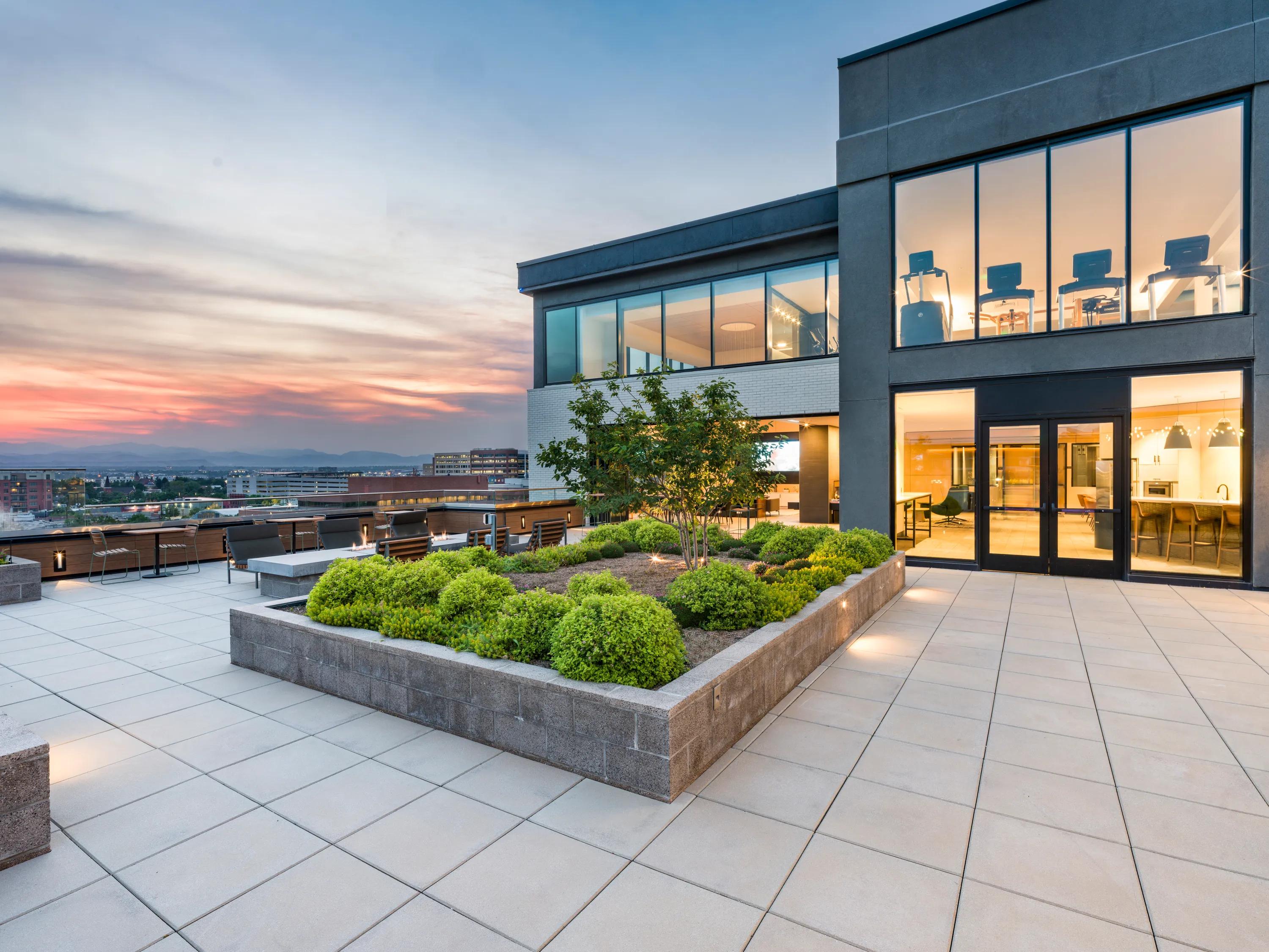 rooftop landscaping modera west wash apartments for rent denver co