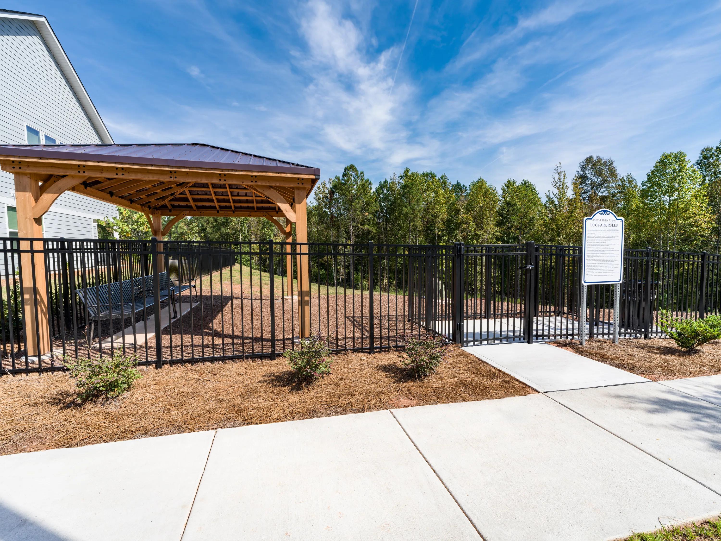 dog park with covered seating amavi brier creek single family homes for rent in durham nc