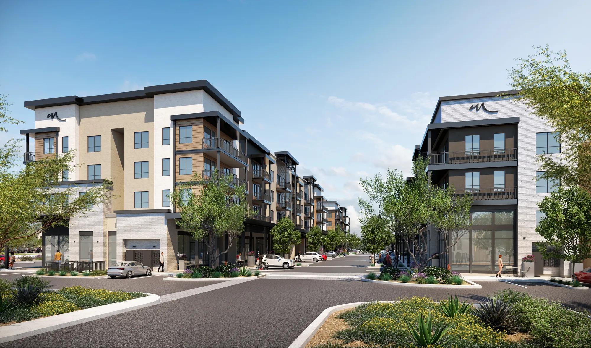 modera apartment building exterior with views of apartment balconies modera higley commons apartment homes for rent in gilbert az