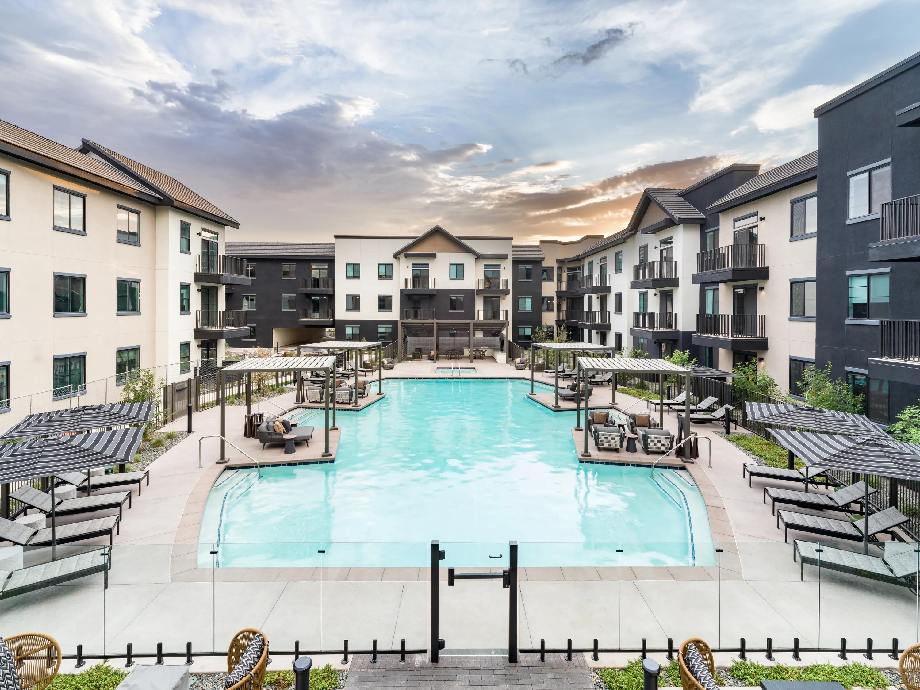 resort style pool modera chandler apartment homes for rent chandler az