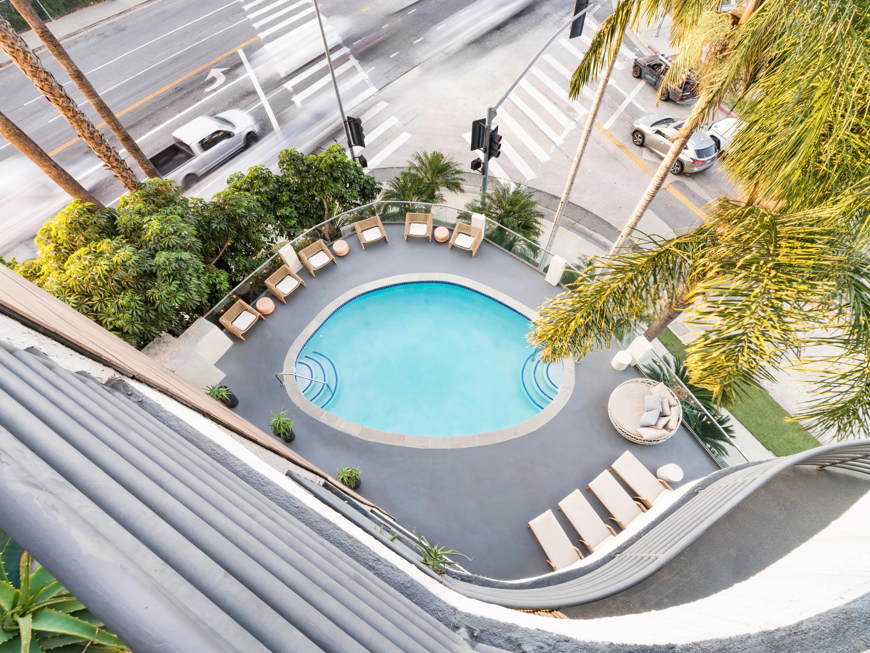 pool from above alister sherman oaks apartments in sherman oaks ca