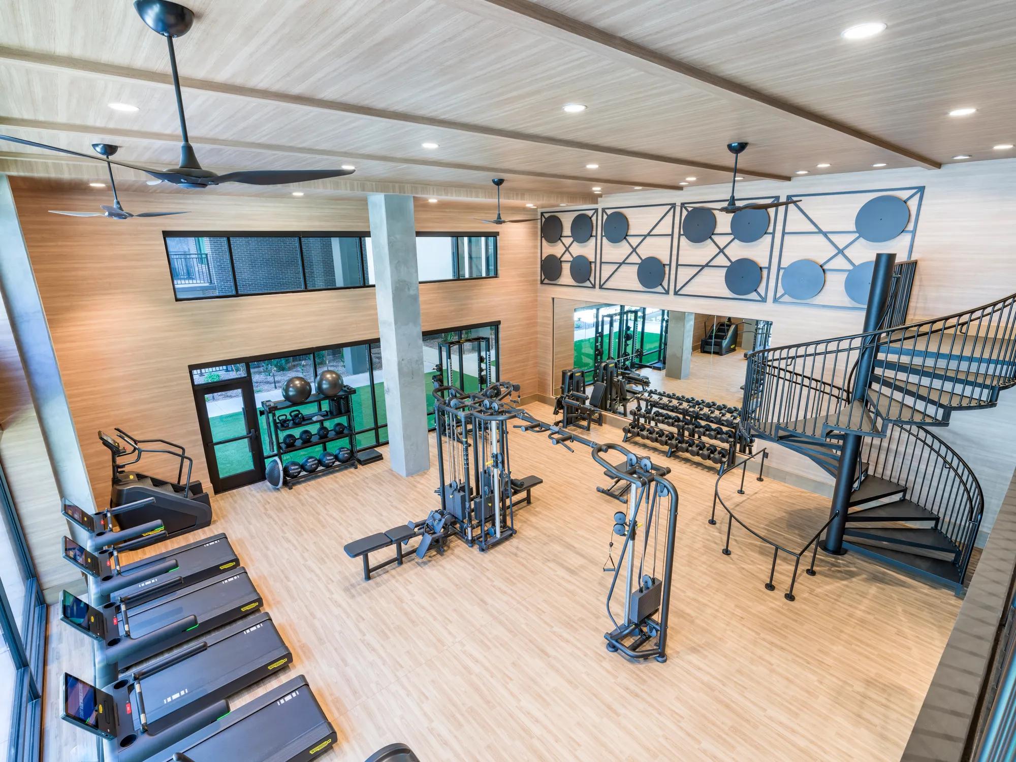 two story fitness center with club quality equipment at modera scottsdale apartment homes for rent in scottsdale az