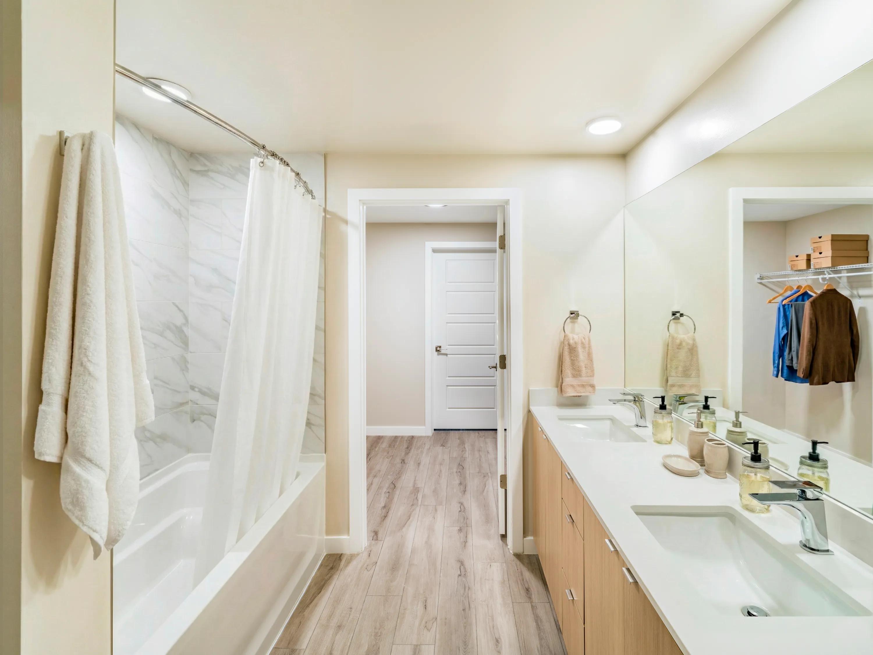 bathroom with double vanity modera coral springs north tower phase 2 apartments in coral springs fl