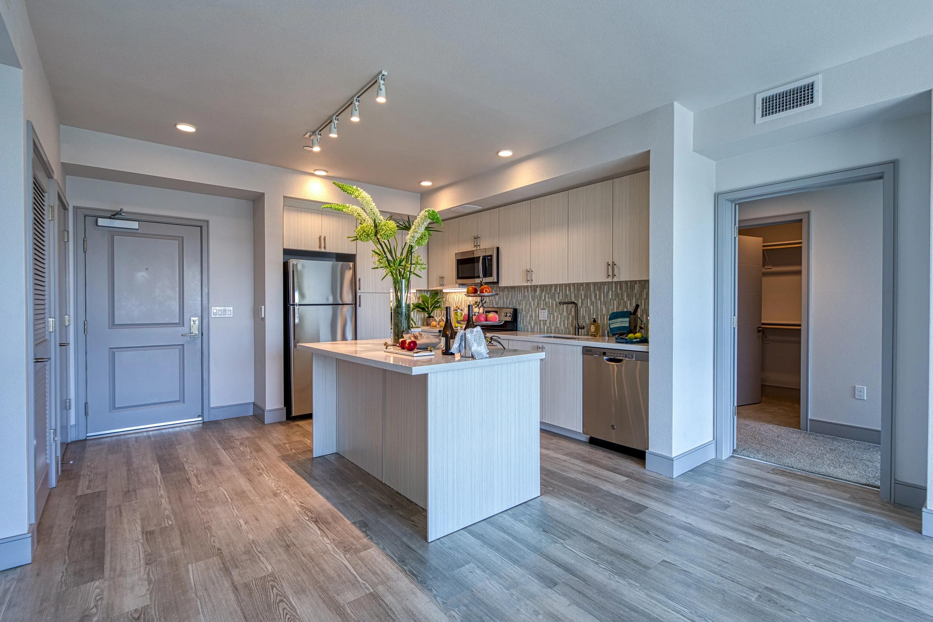 Gourmet kitchens with granite countertops and tile backsplashes vespaio apartments