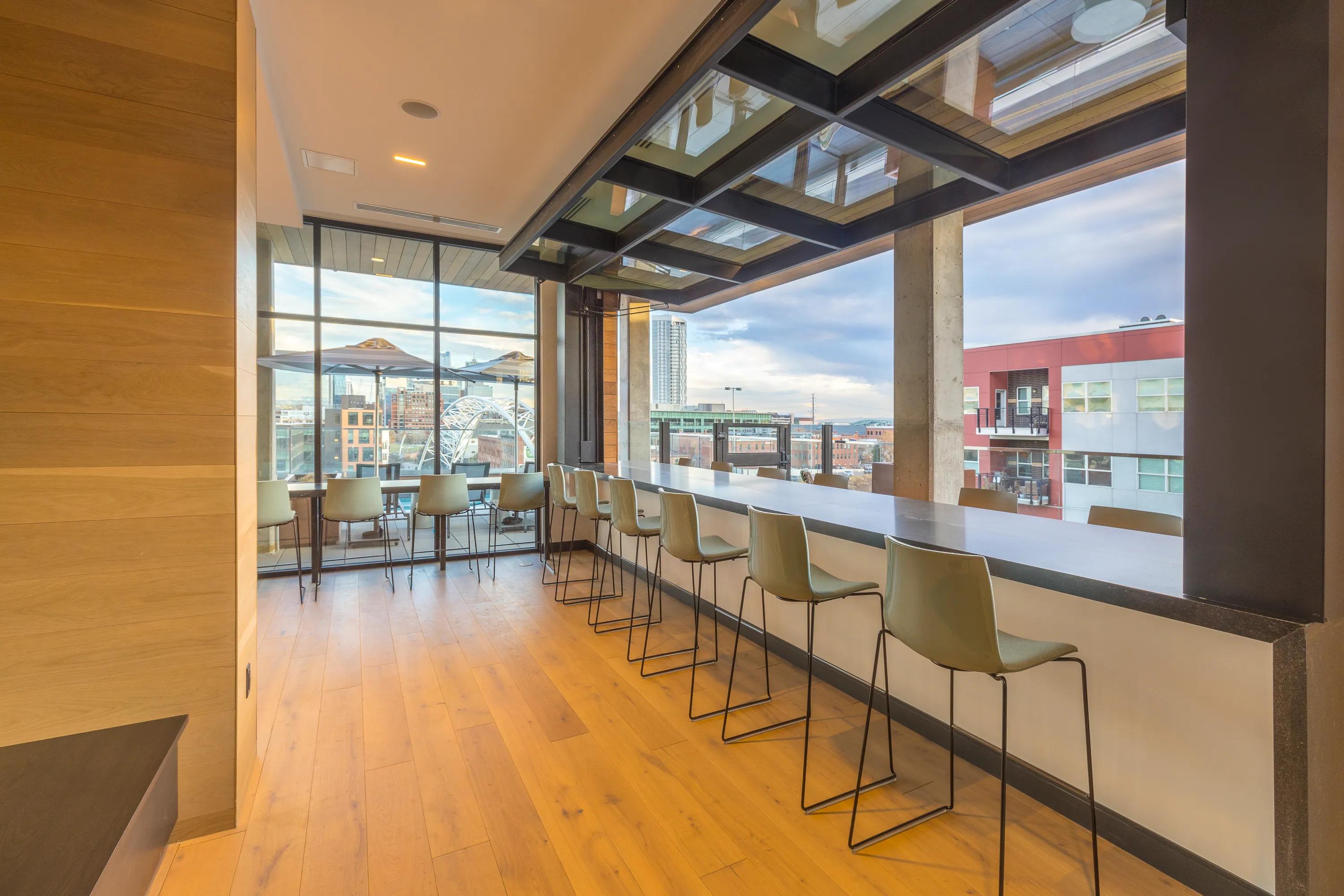 Take in the scenic views from our Clubhouse modera lohi apartments in denver co