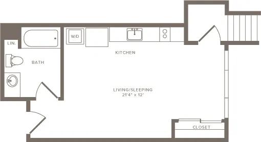 Studio |  1 Bath |  "apartment"