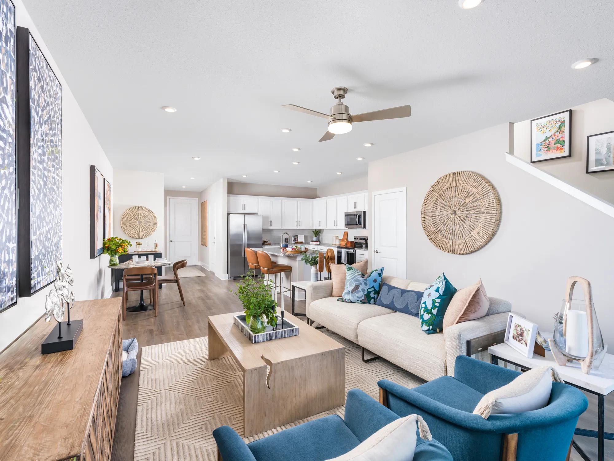 large living area with kitchen in distance amavi kissimmee homes for rent in kissimmee fl