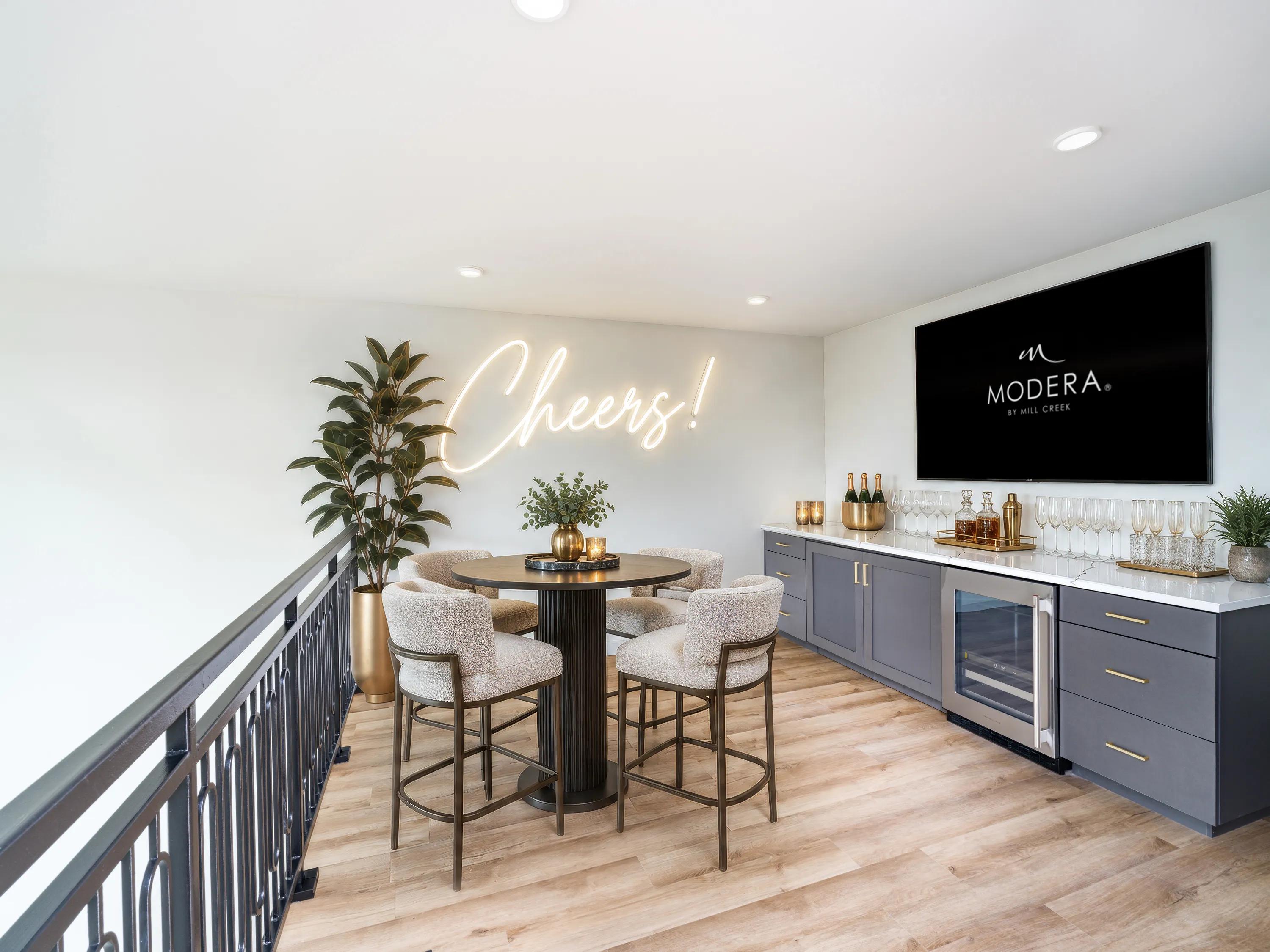 Loft at Modera Second Avenue with built-in wine cooler