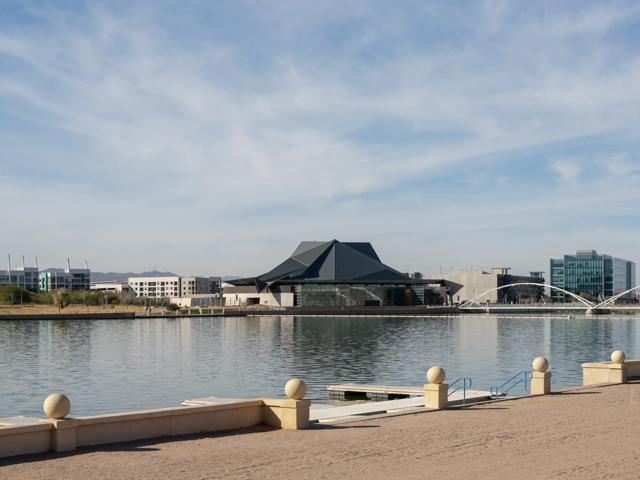two people kayaking under bridge modera rio salado