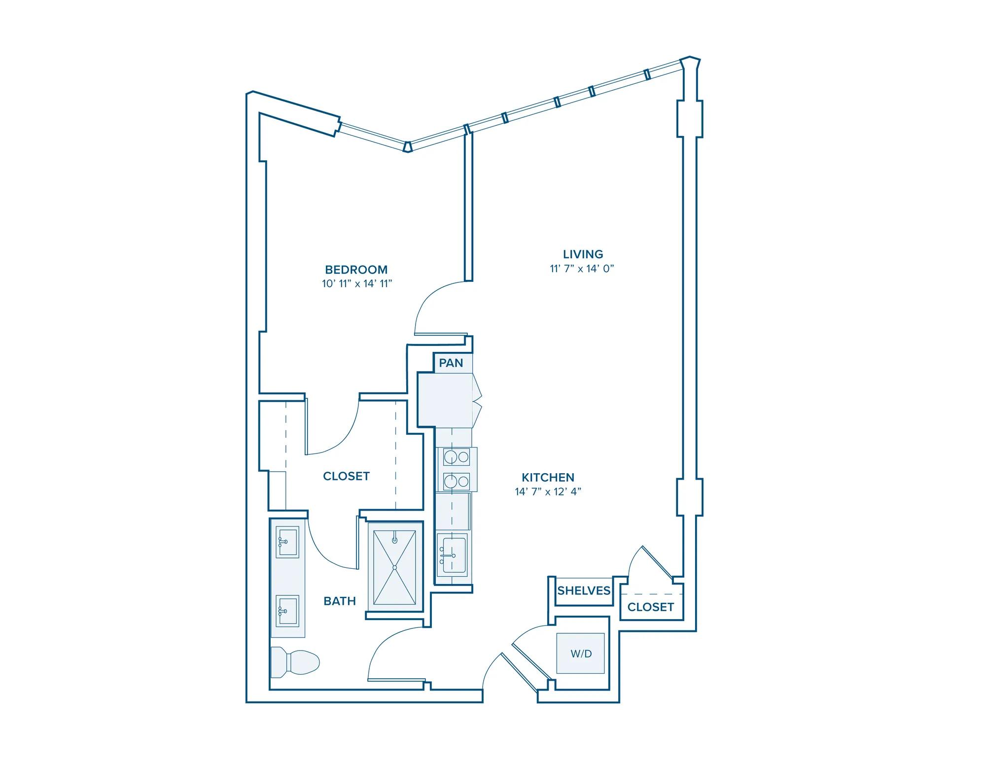 A08: 1 Bed 1 Bath in Nashville | 783 sq ft