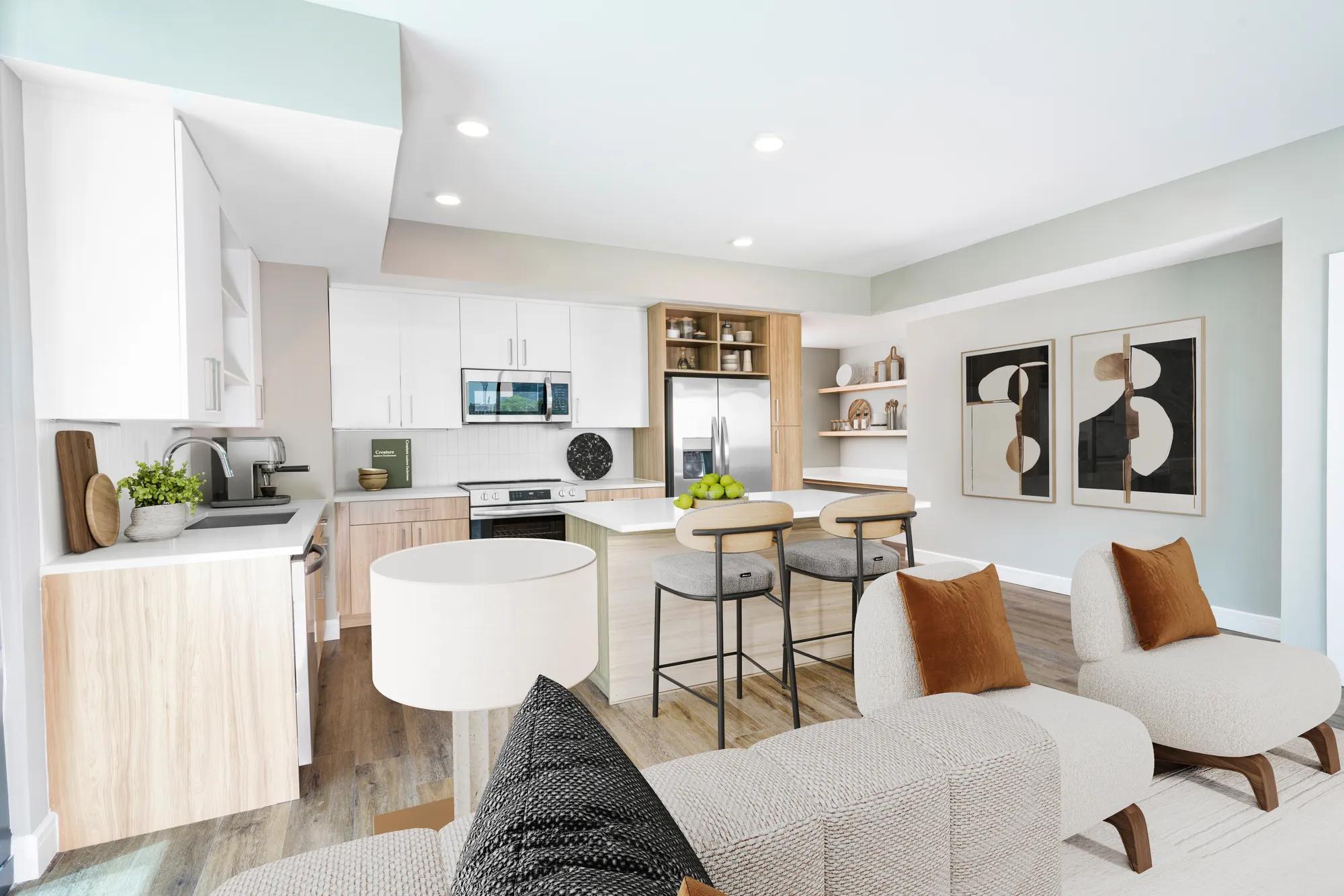 Studio, 1-, 2- and 3-bedroom apartment homes with den and penthouse layouts available