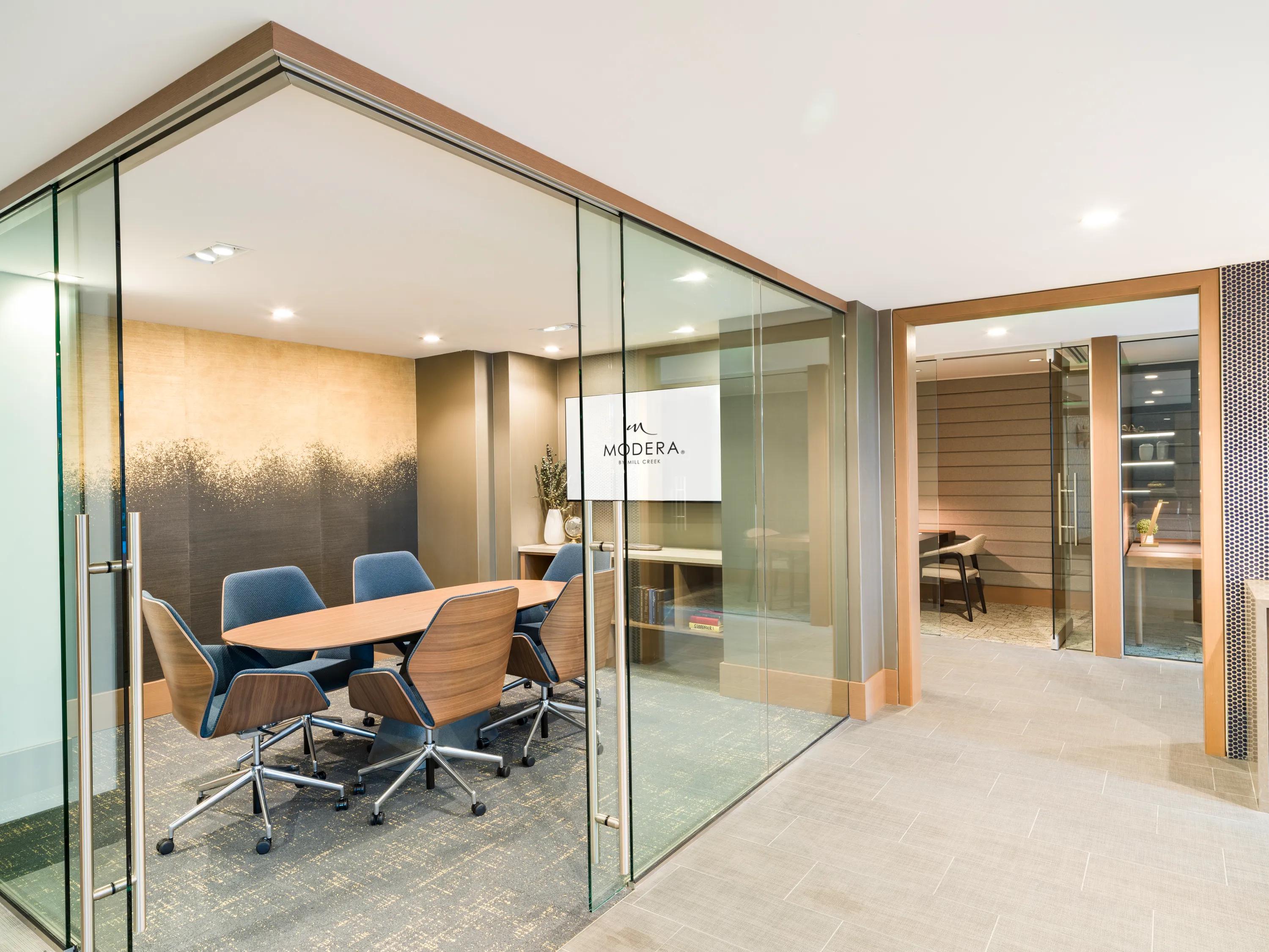 Private conference room modera mcgavock apartments in nashville