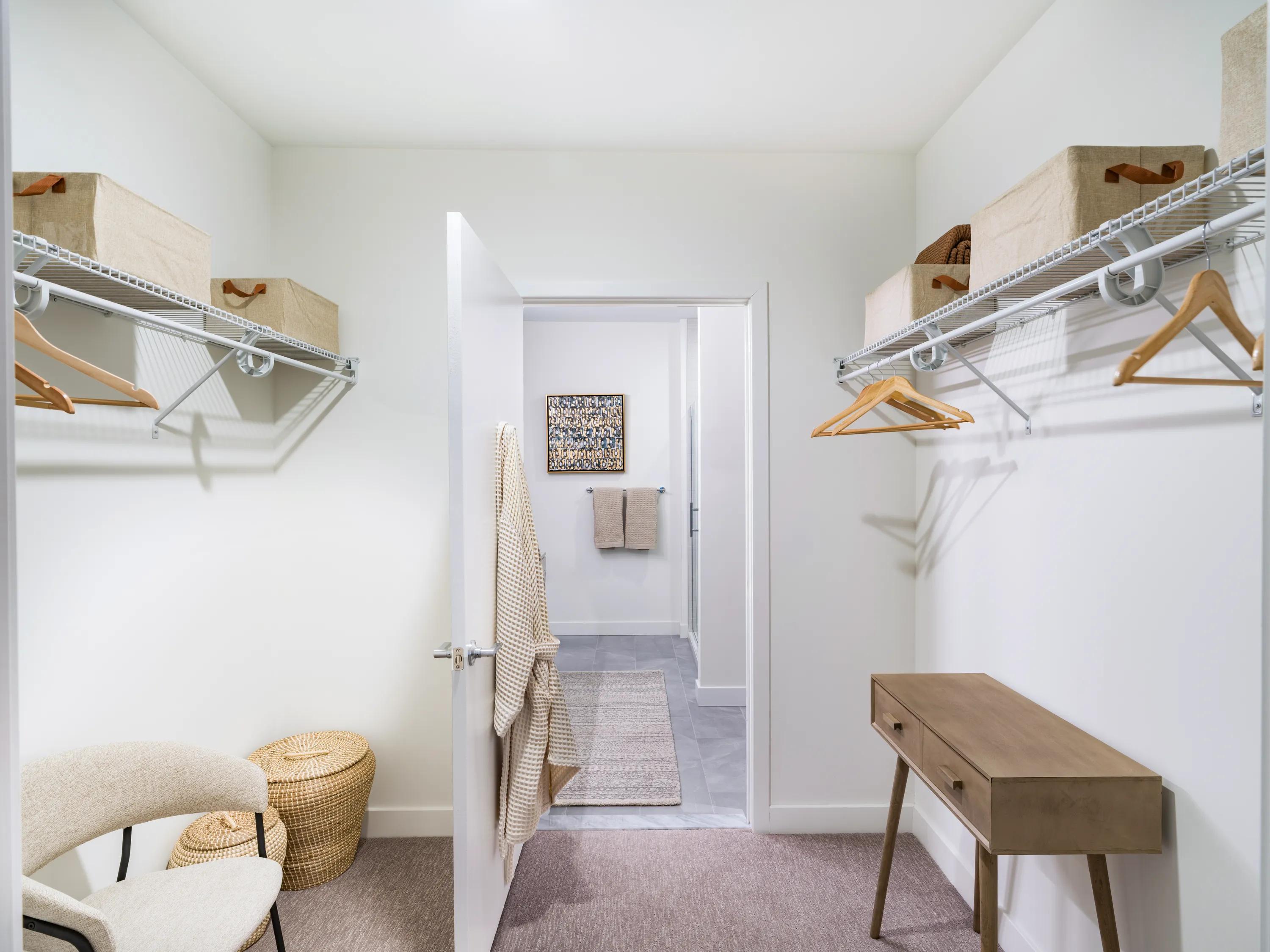 spacious open closet with plenty of storage space modera revere beach apartment homes for rent in revere ma