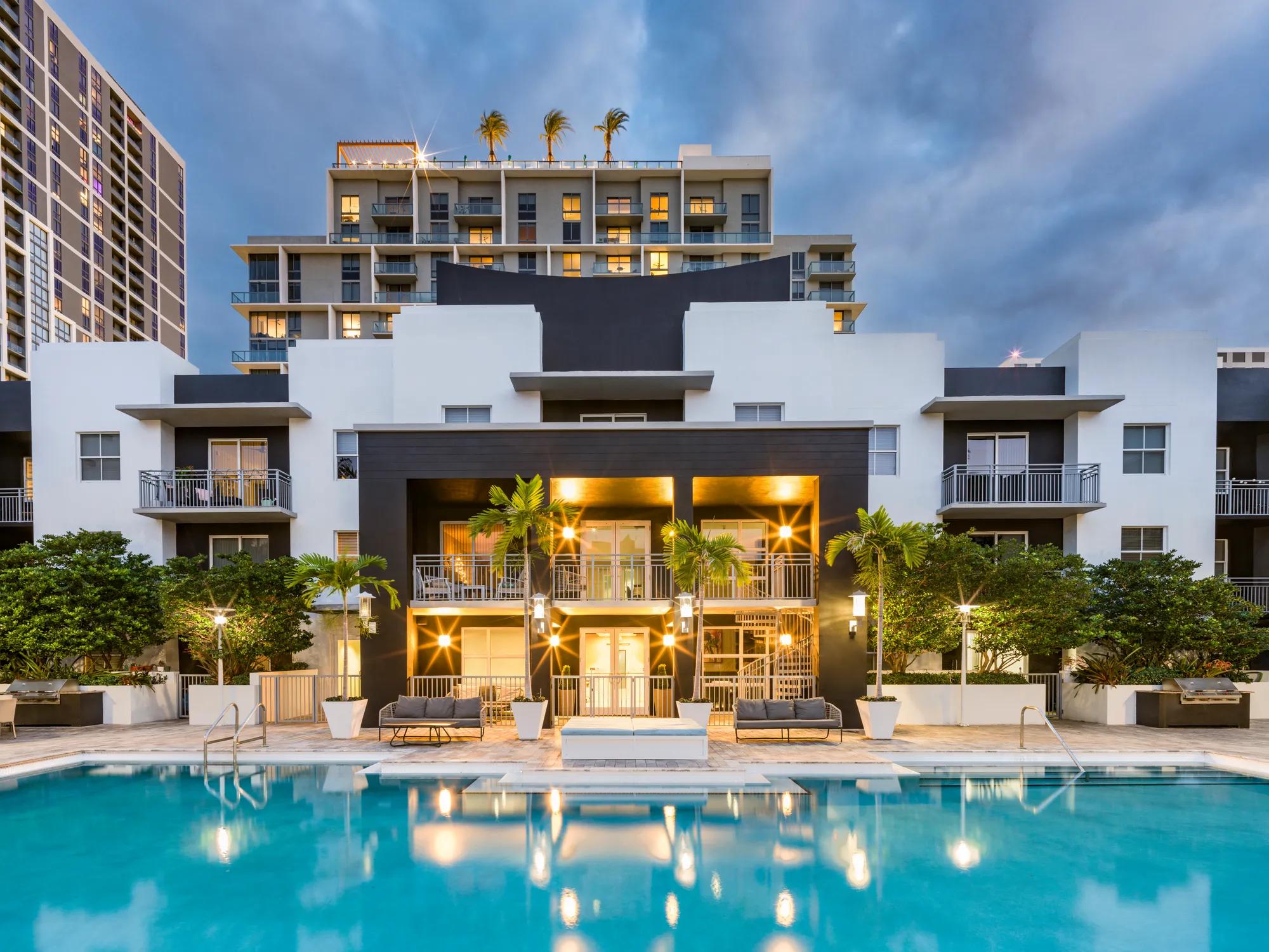 Modera Douglas Station Miami Apartments rooftop pools