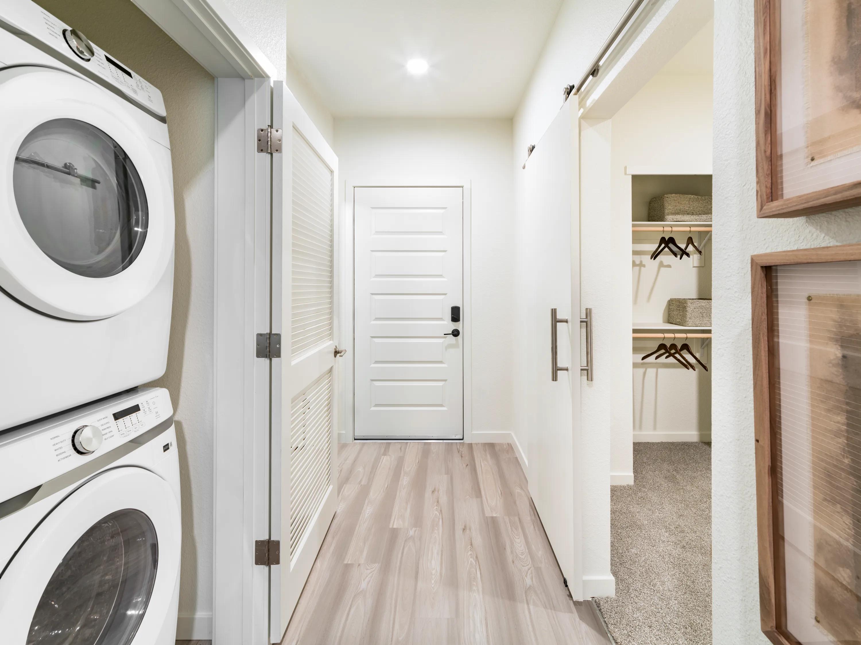 In-home, full-size washer and dryer modera university park denver co