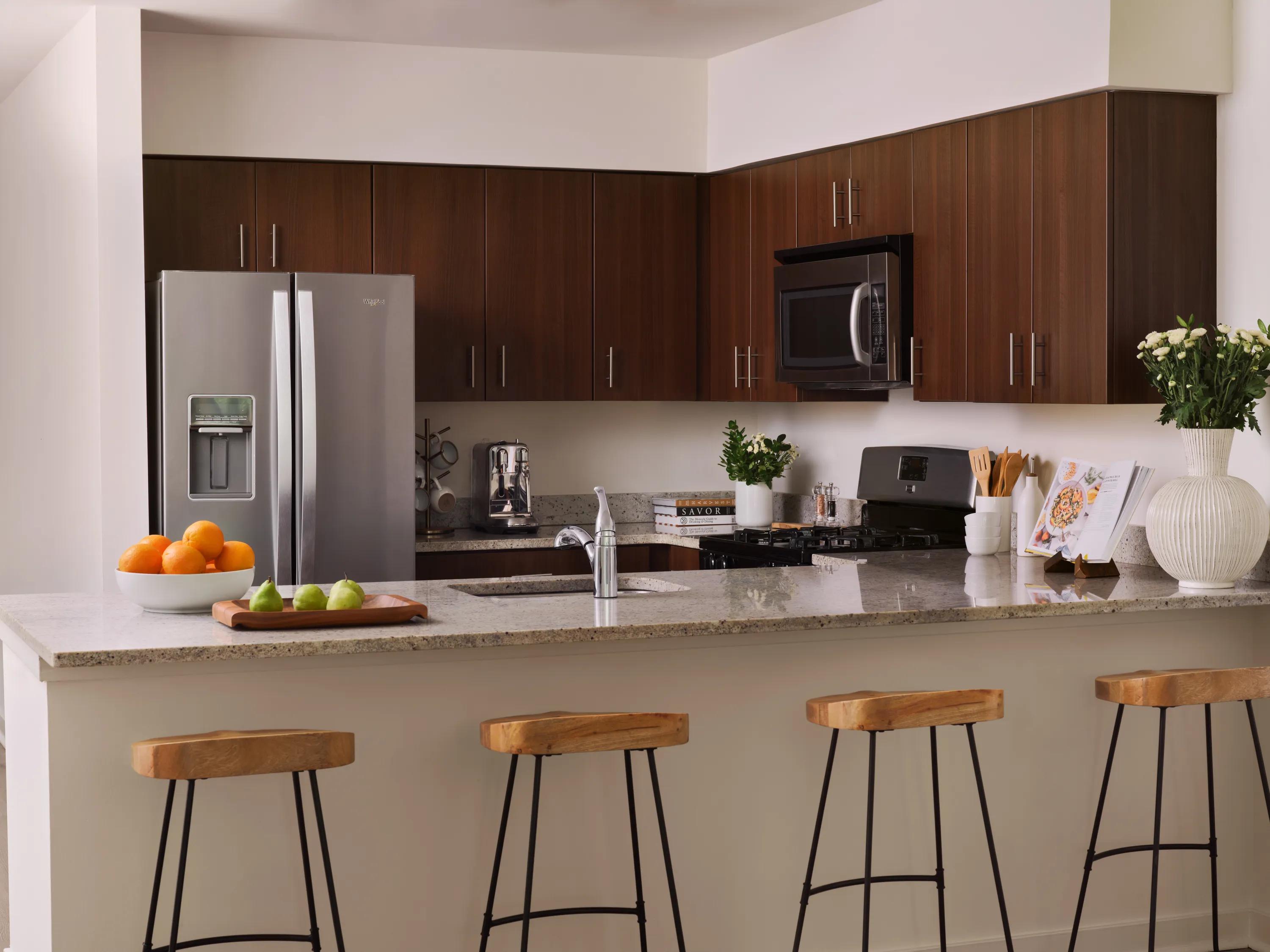 stainless steel appliances in kitchen metropolitan at 40 park apartment homes for rent in morristown nj