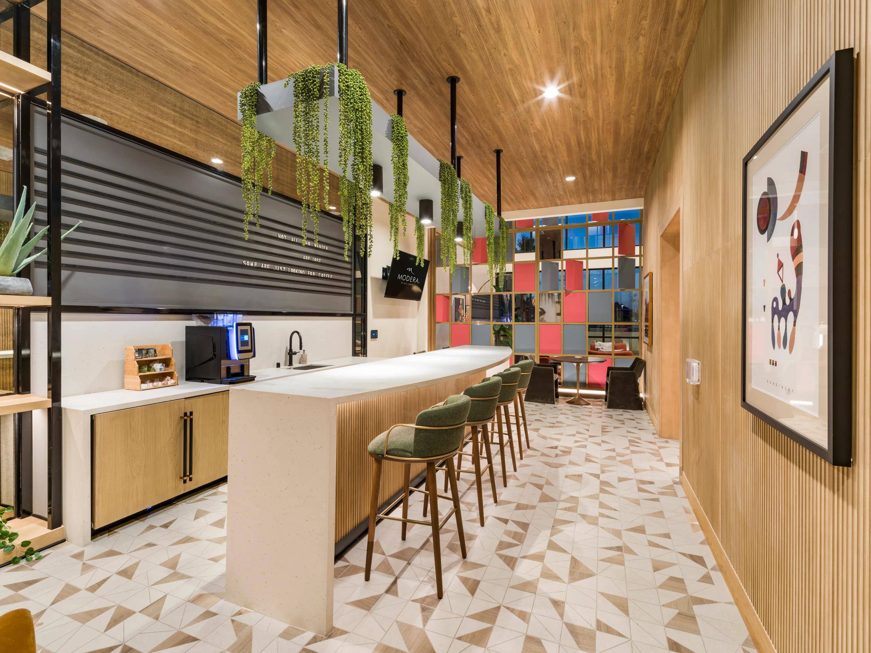 Coffee bar and coworking hub modera rio salado apartments for rent in tempe az