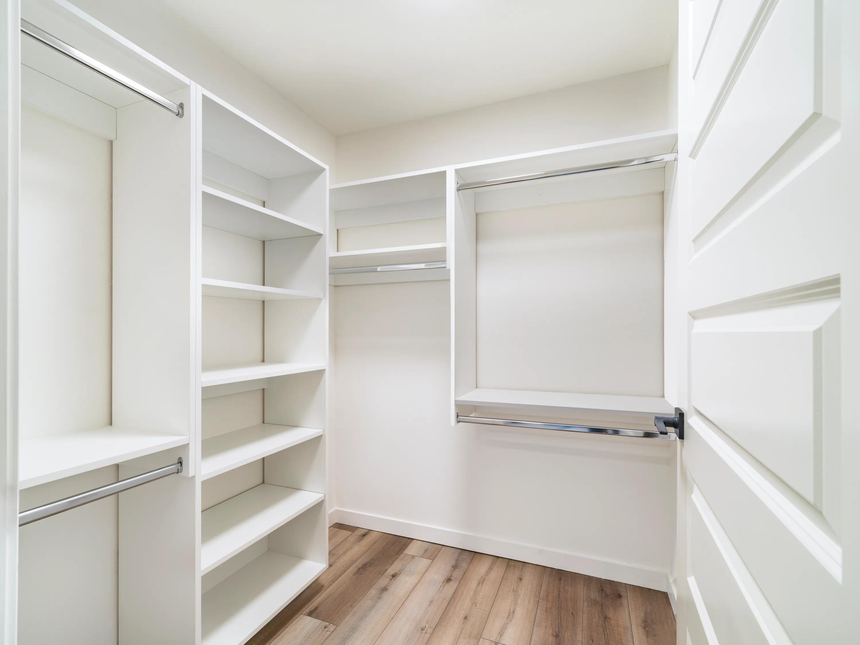 Spacious bedrooms with large closets