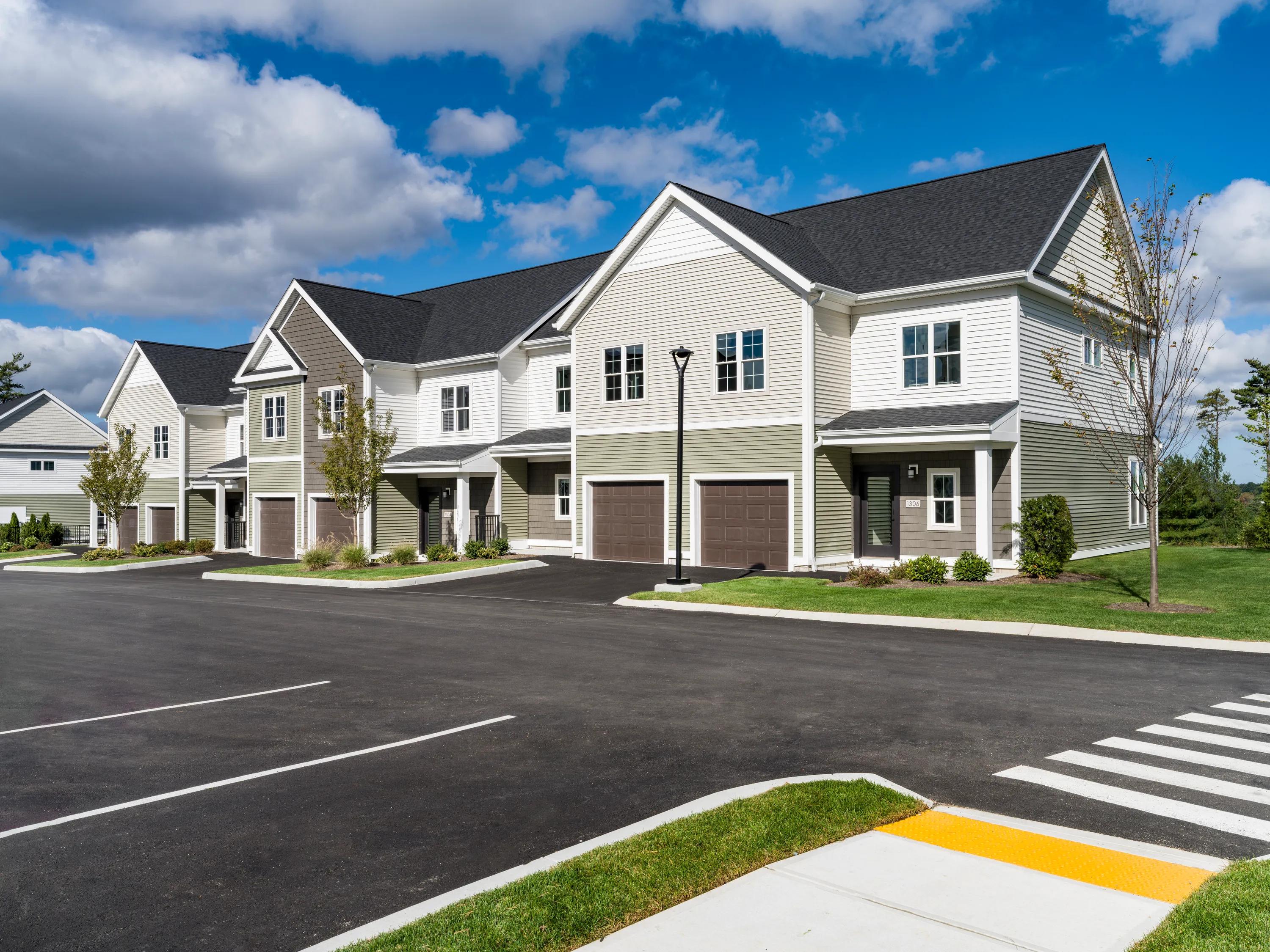exterior of townhome floor plans with parking and garage modera south shore apartment homes for rent in marshfield ma
