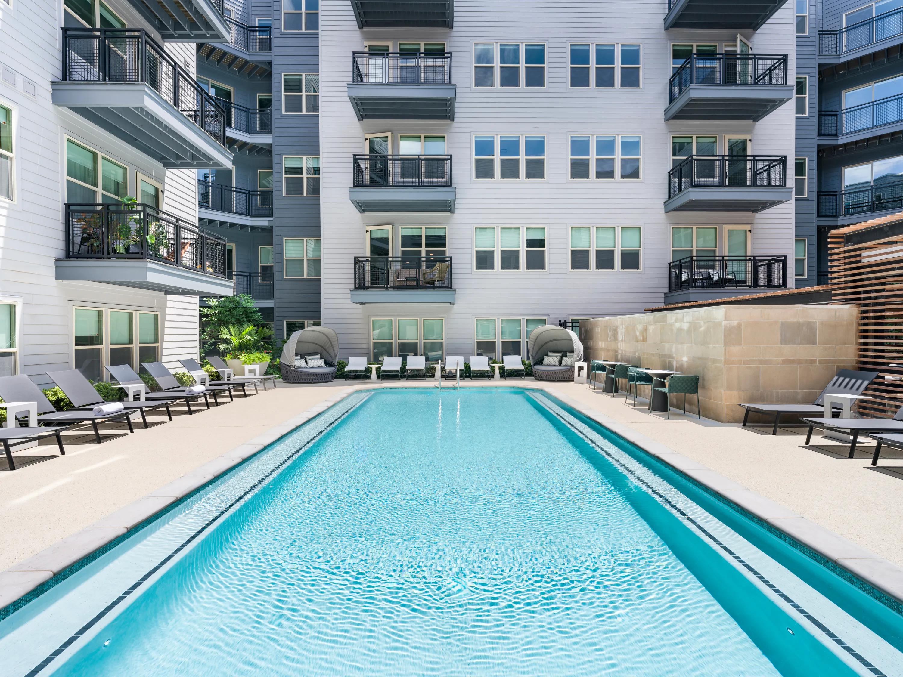 resort style pool and sundeck modera falls church apartment homes for rent in va