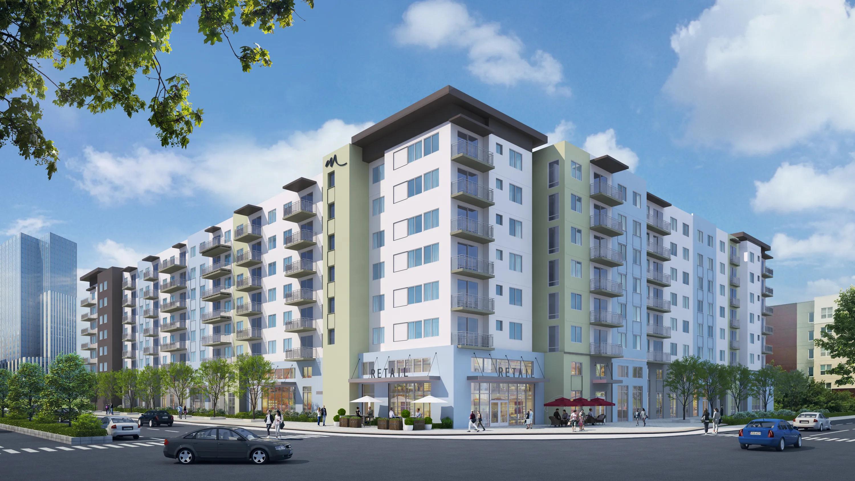 corner of apartment building at intersection with sidewalk apartment homes for rent in tampa fl