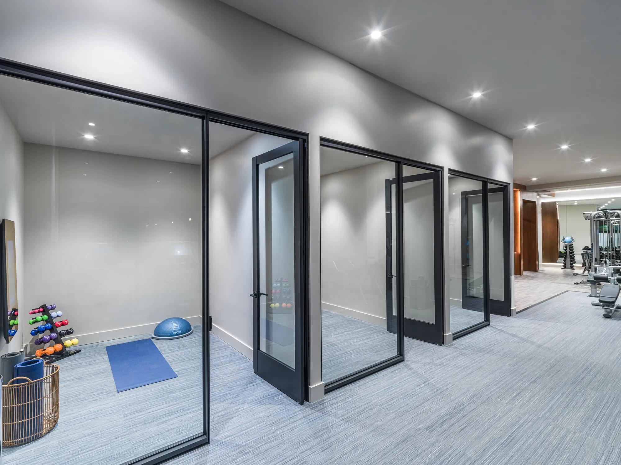 yoga and pilates studio at modera golden triangle