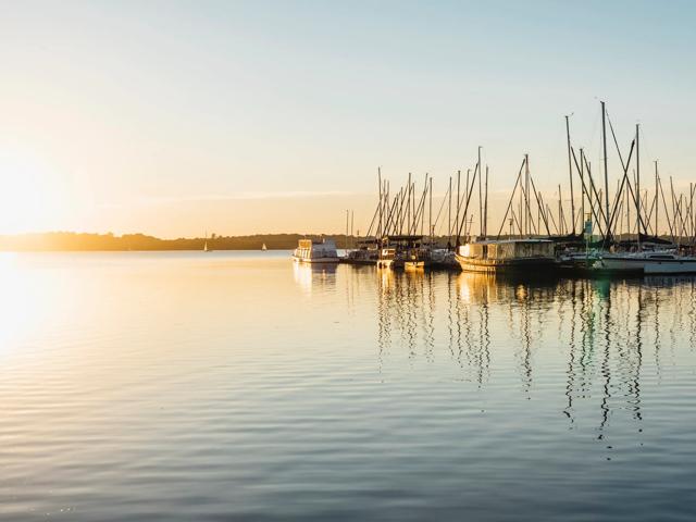 marina at sunset near boston ma