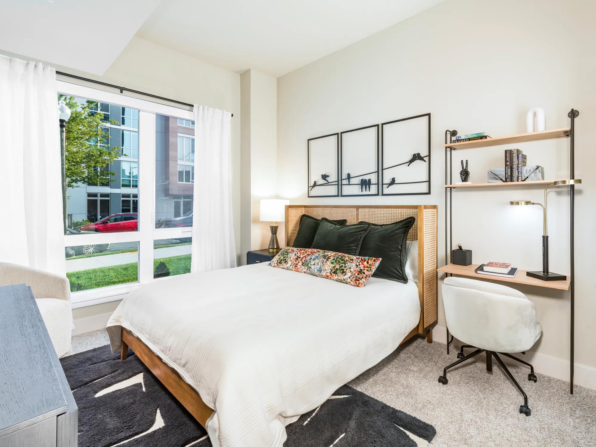 spcaious bedroom modera h street apartments washington dc