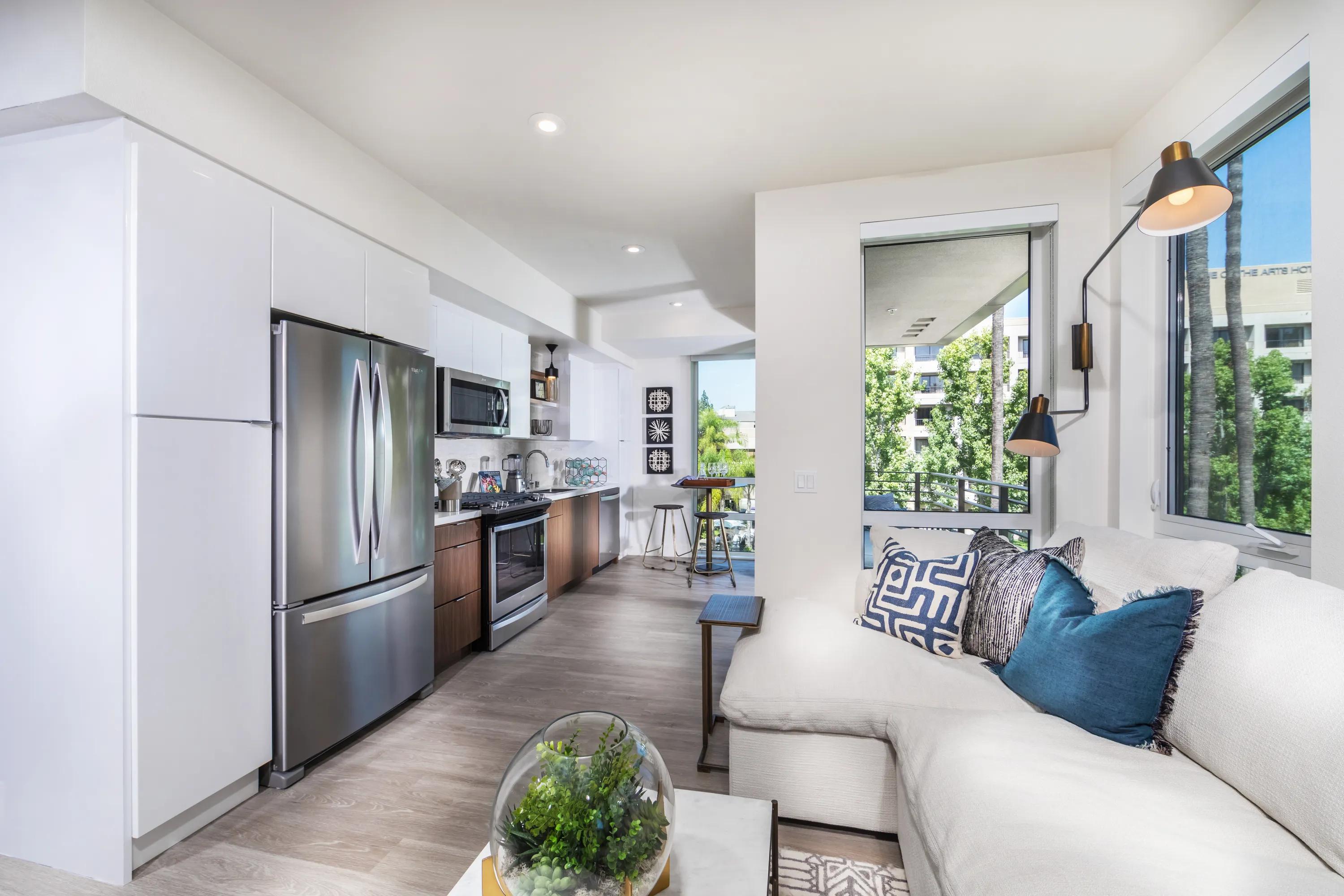 Modern two-tone kitchen cabinets 580 anton apartments