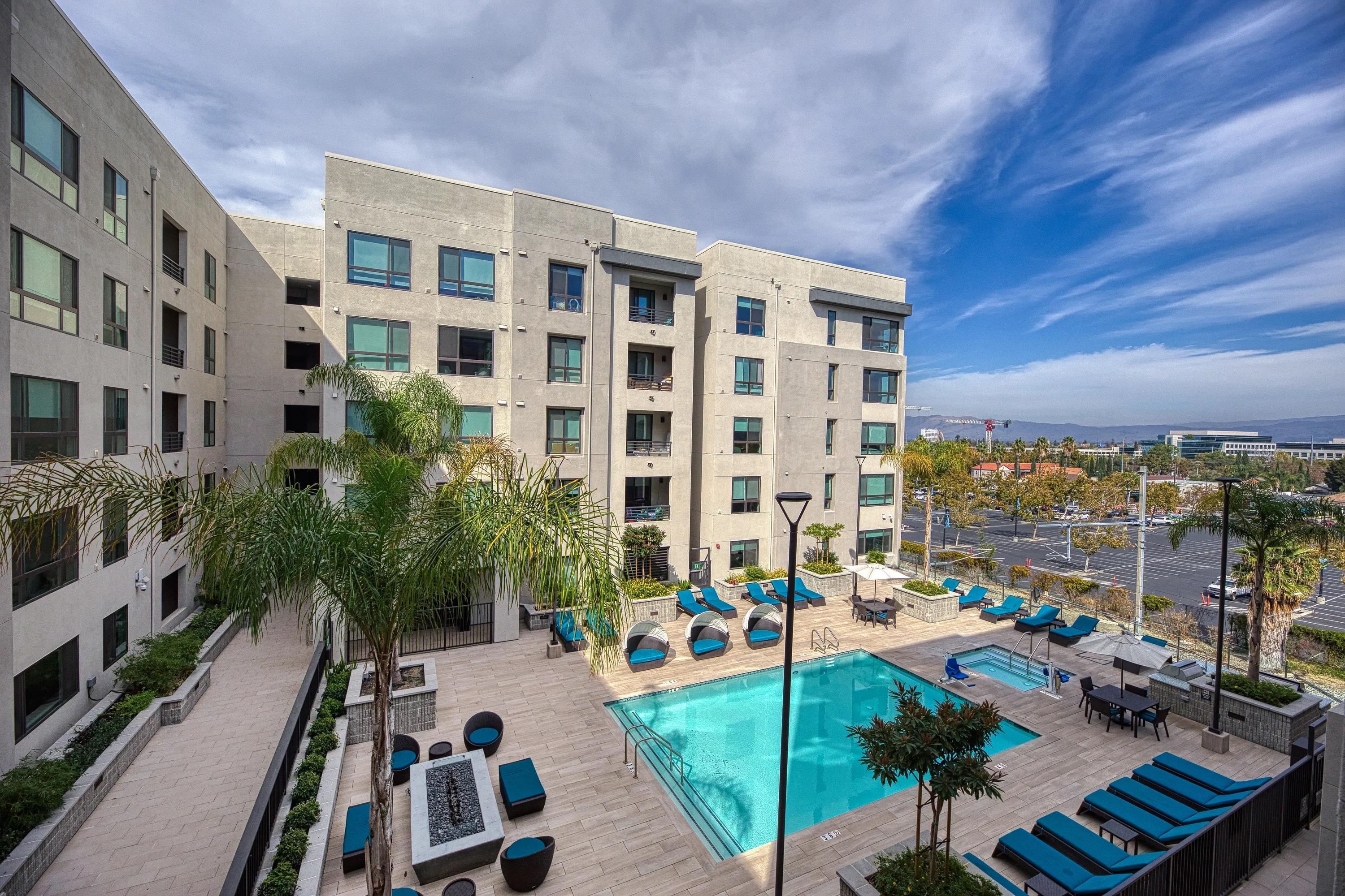 pool and pool deck vespaio apartments for rent in san jose ca