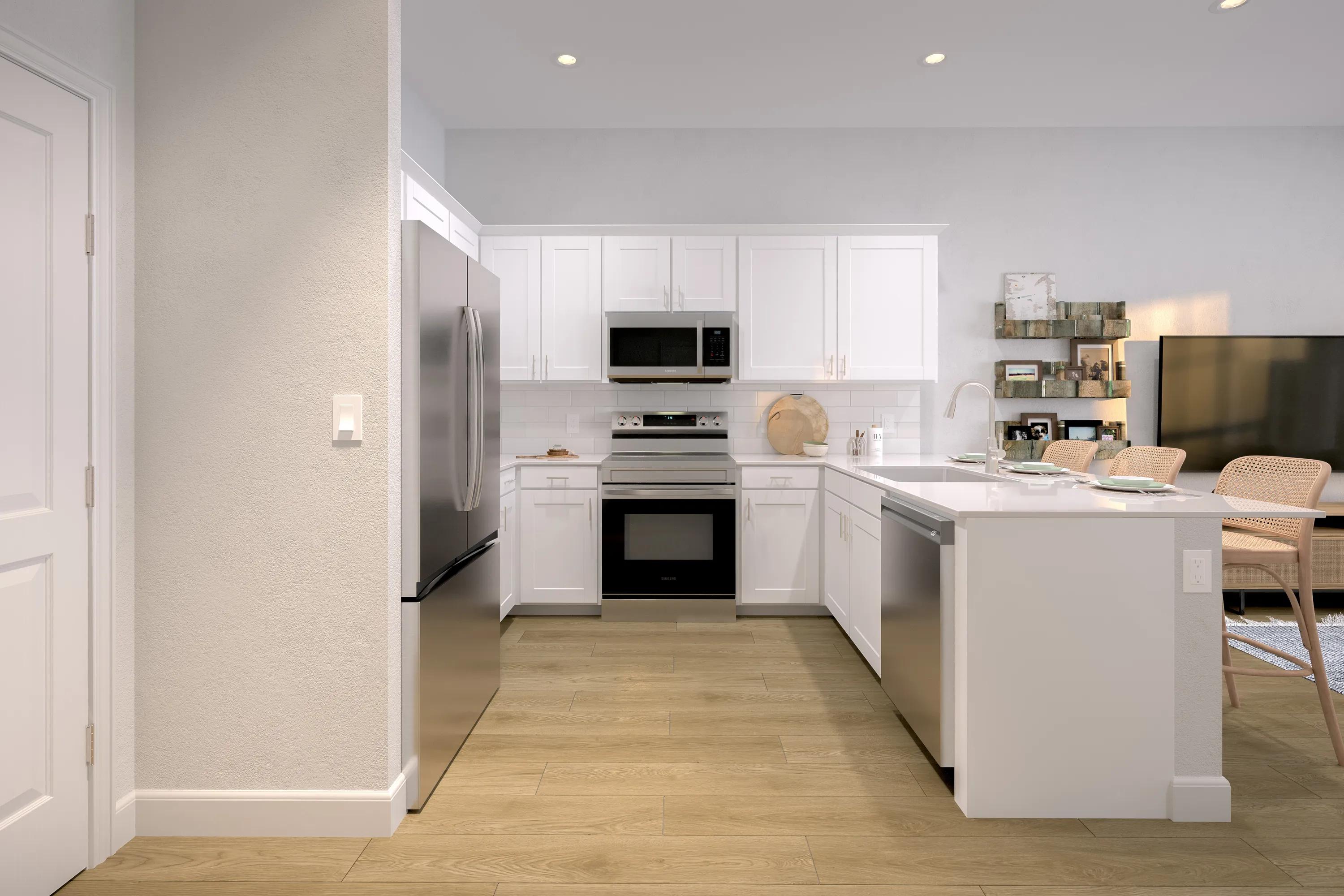 kitchen with bright cabinets build to rent homes in queen creek, az