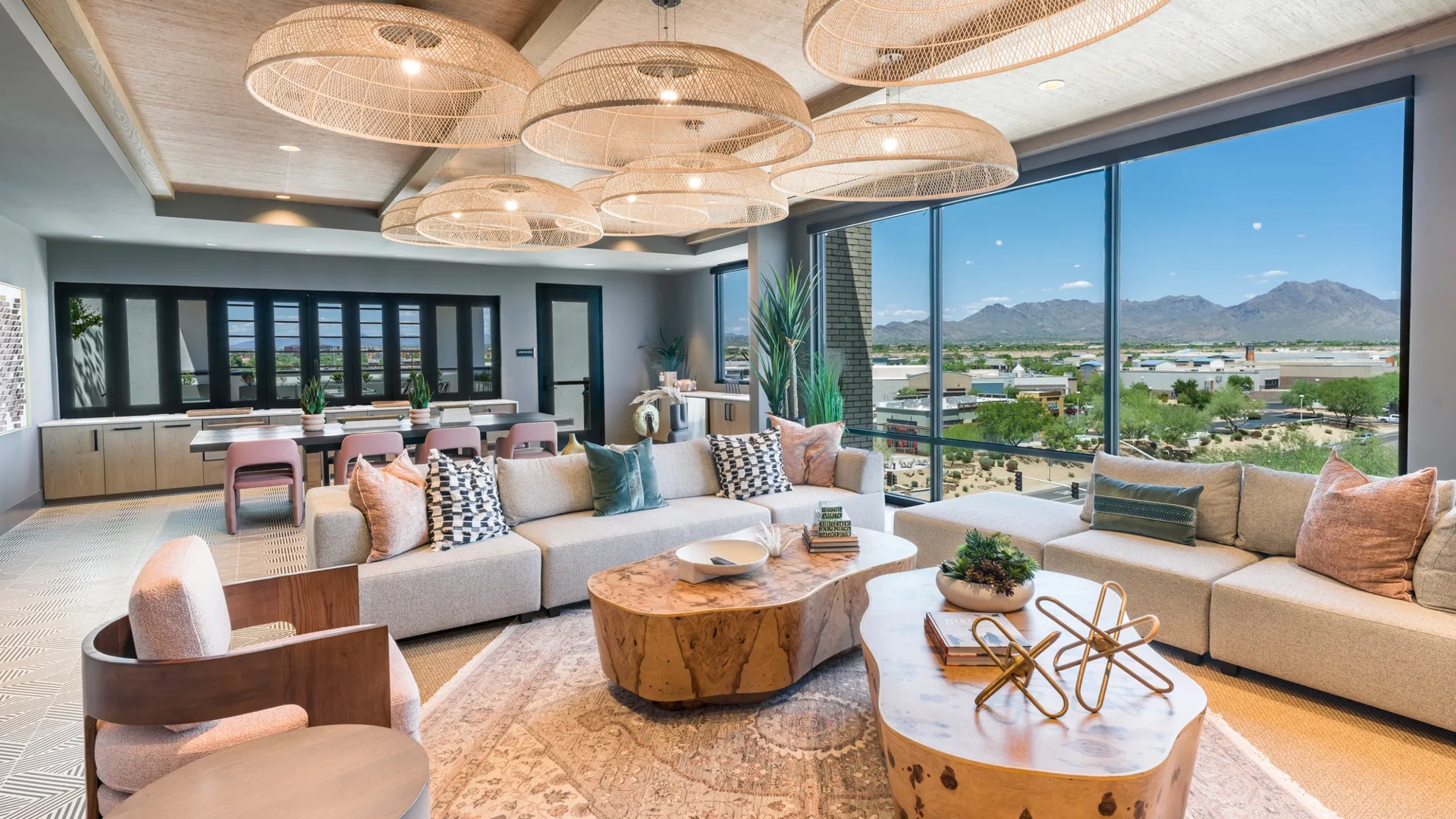 sky lounge with views and rooftop modera scottsdale apartment homes for rent in az