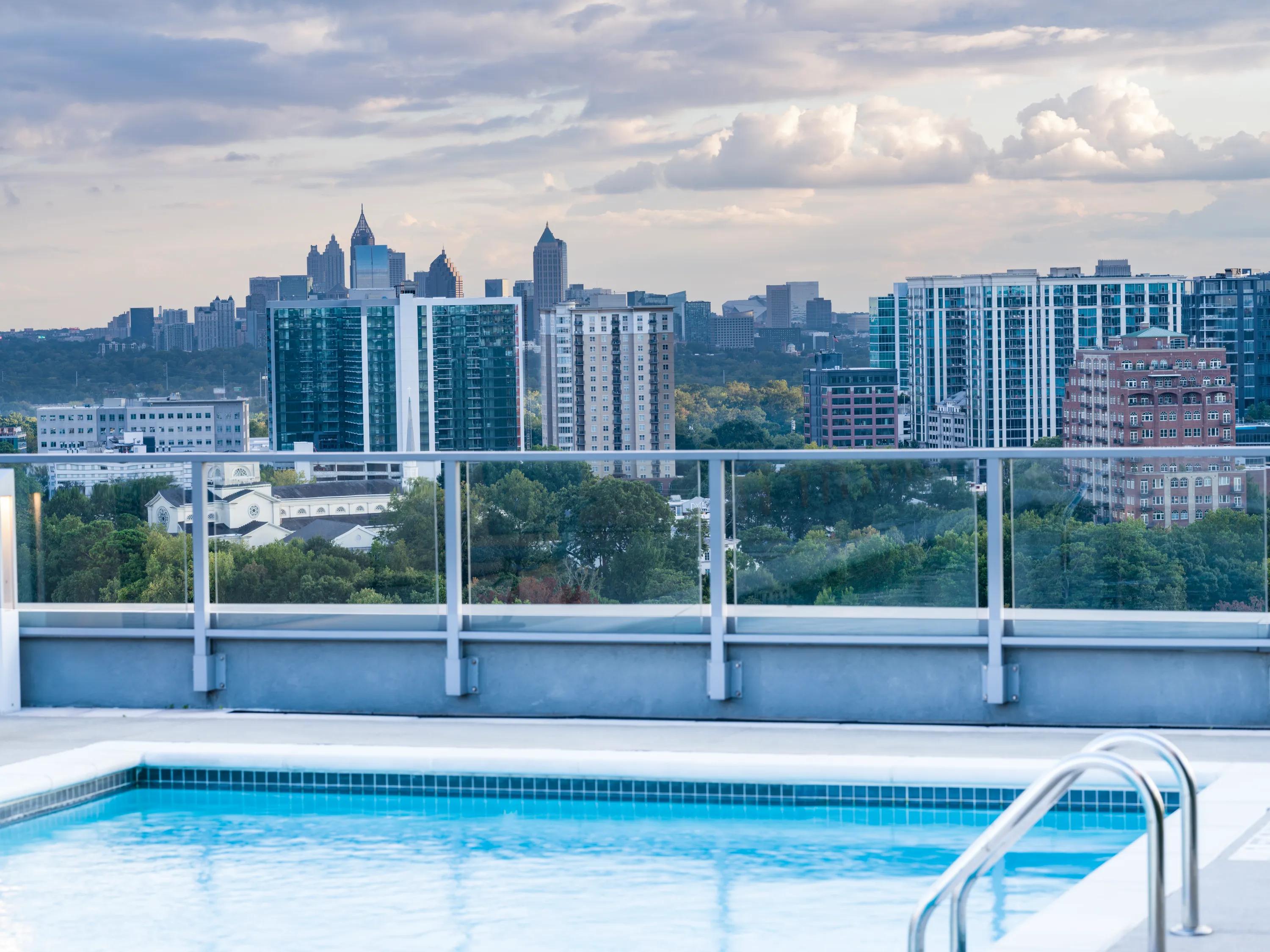 pool with downtown atlanta views modera old ivy apartments in atlanta ga