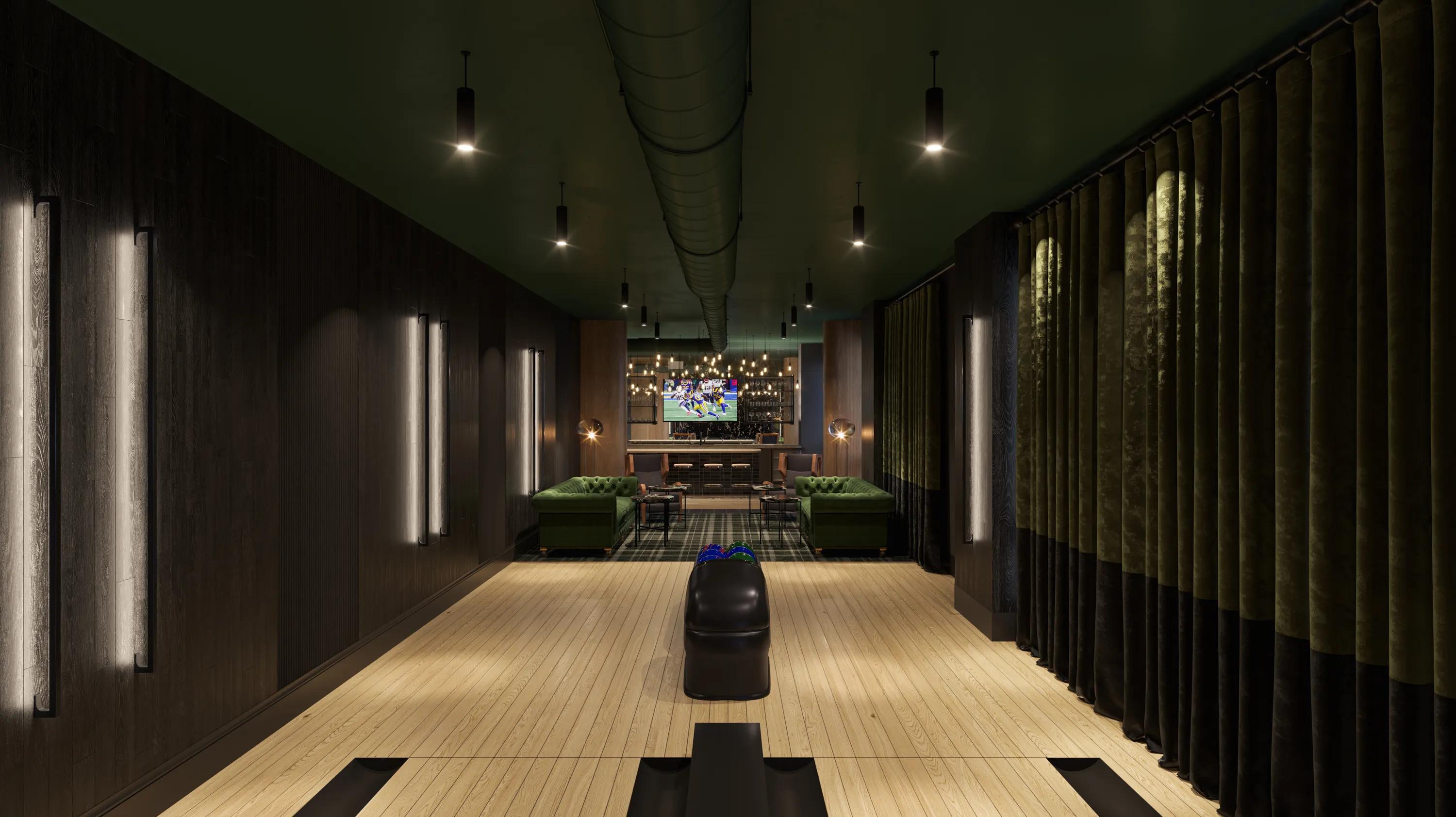 Game room with golf simulator, billiards, and poker table