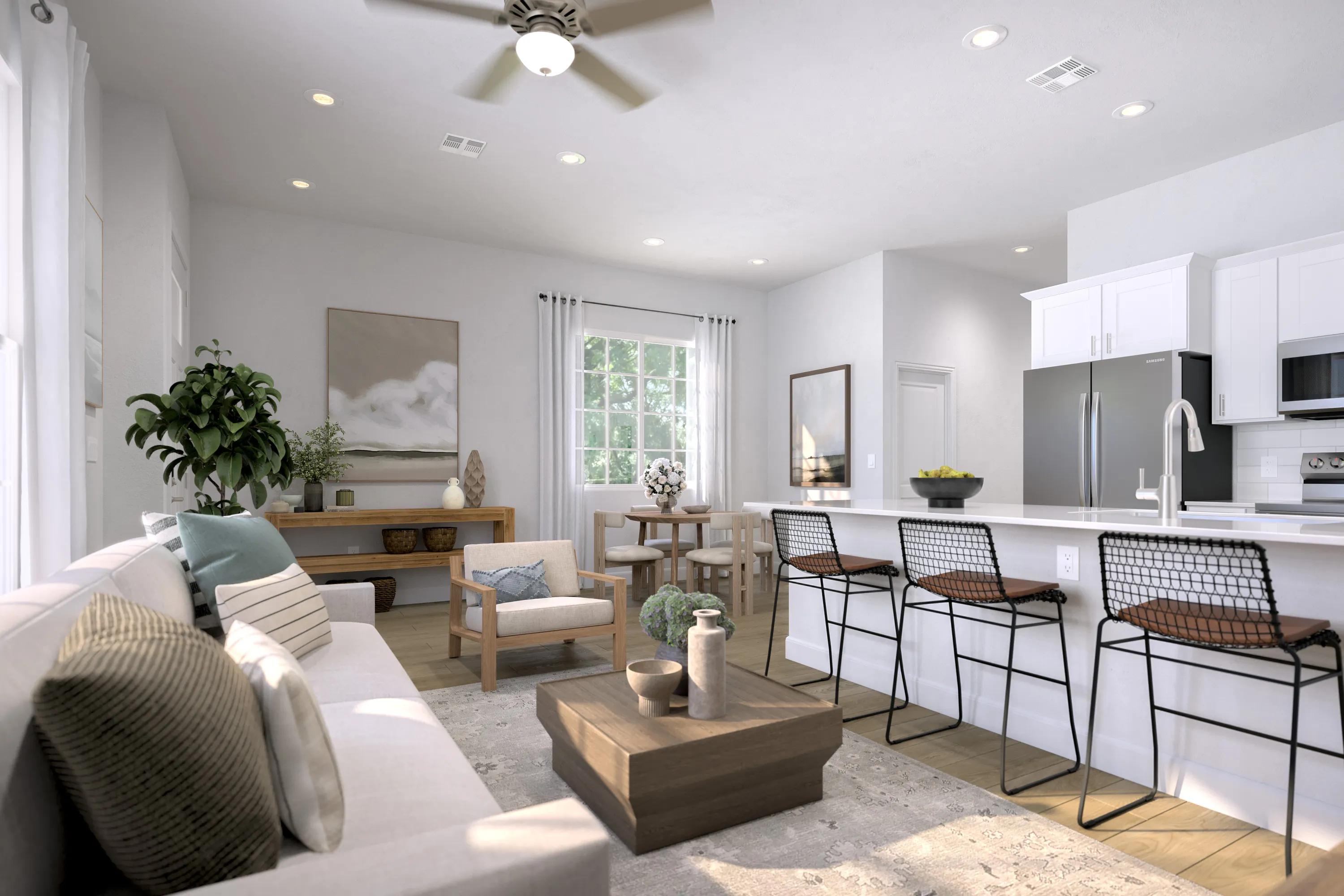 living and dining build to rent homes in queen creek, az