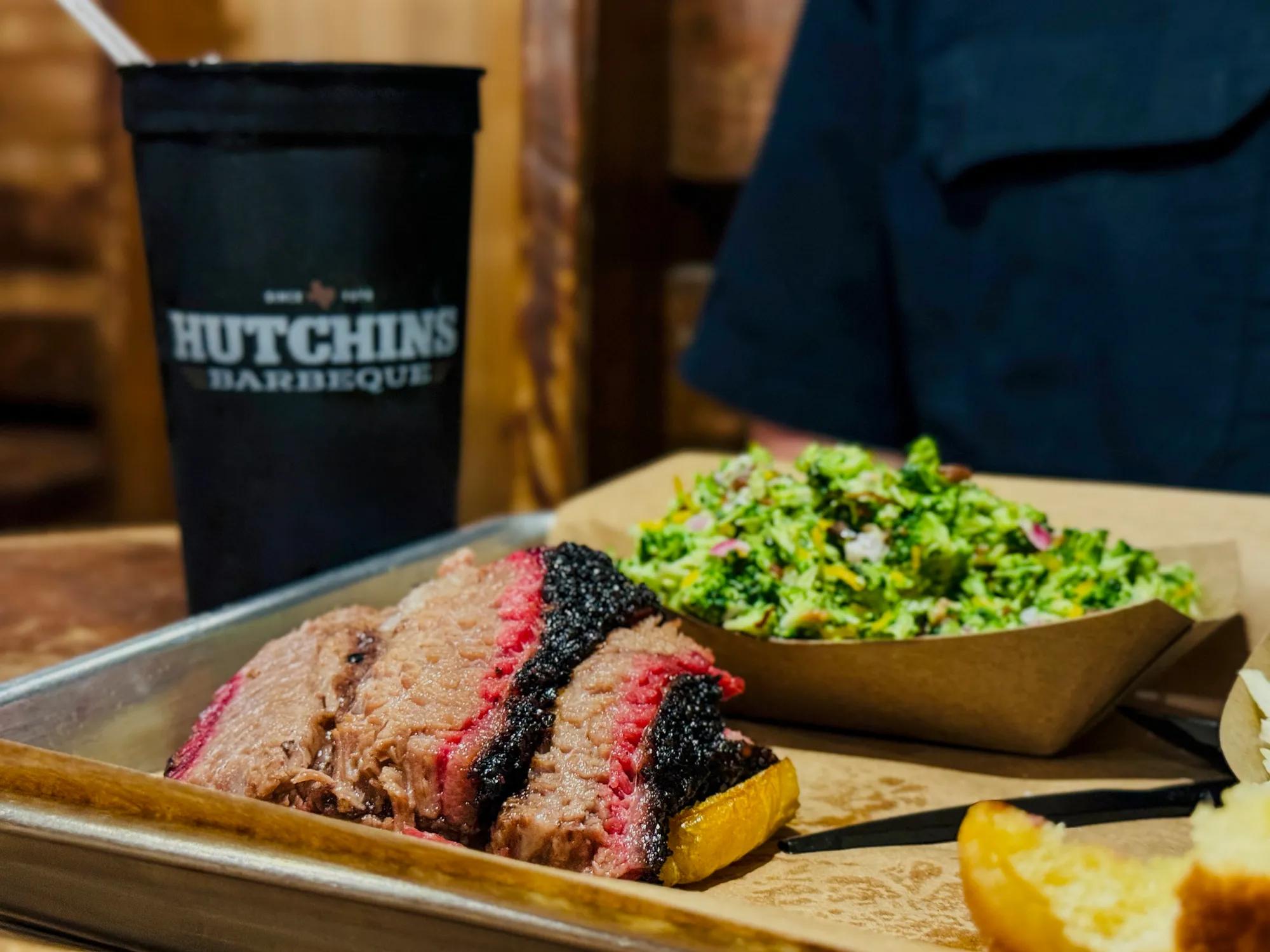 meal on plate at hutchins barbeque modera mckinney ridge apartment homes for rent in texas