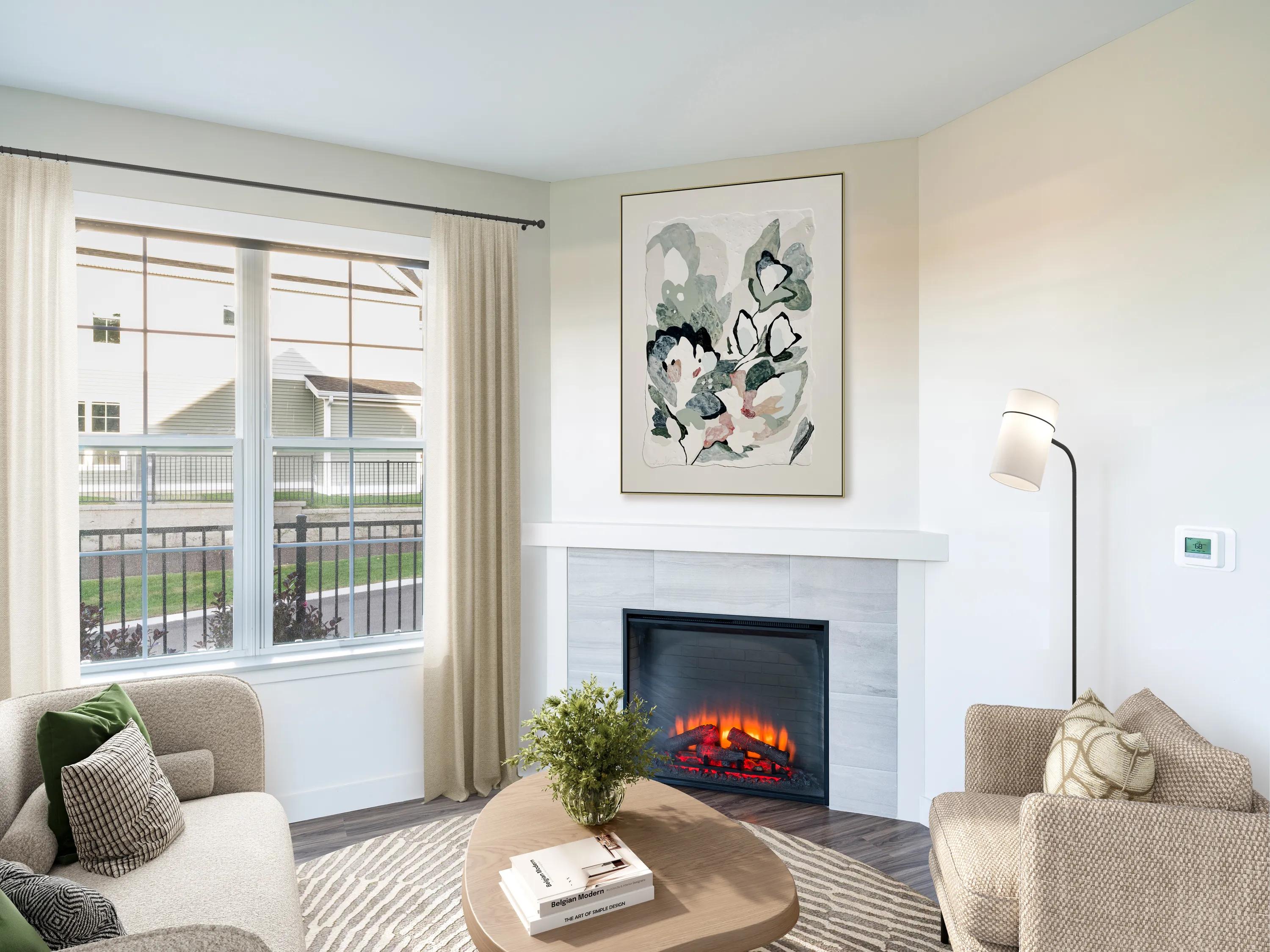 corner fireplace in living area modera south shore apartment homes for rent in marshfield ma
