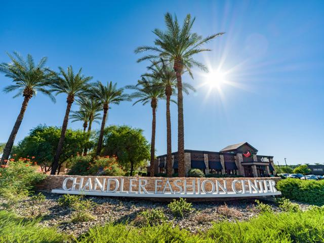 chandler fashion center sign and entrance nearby modera chandler apartments in az