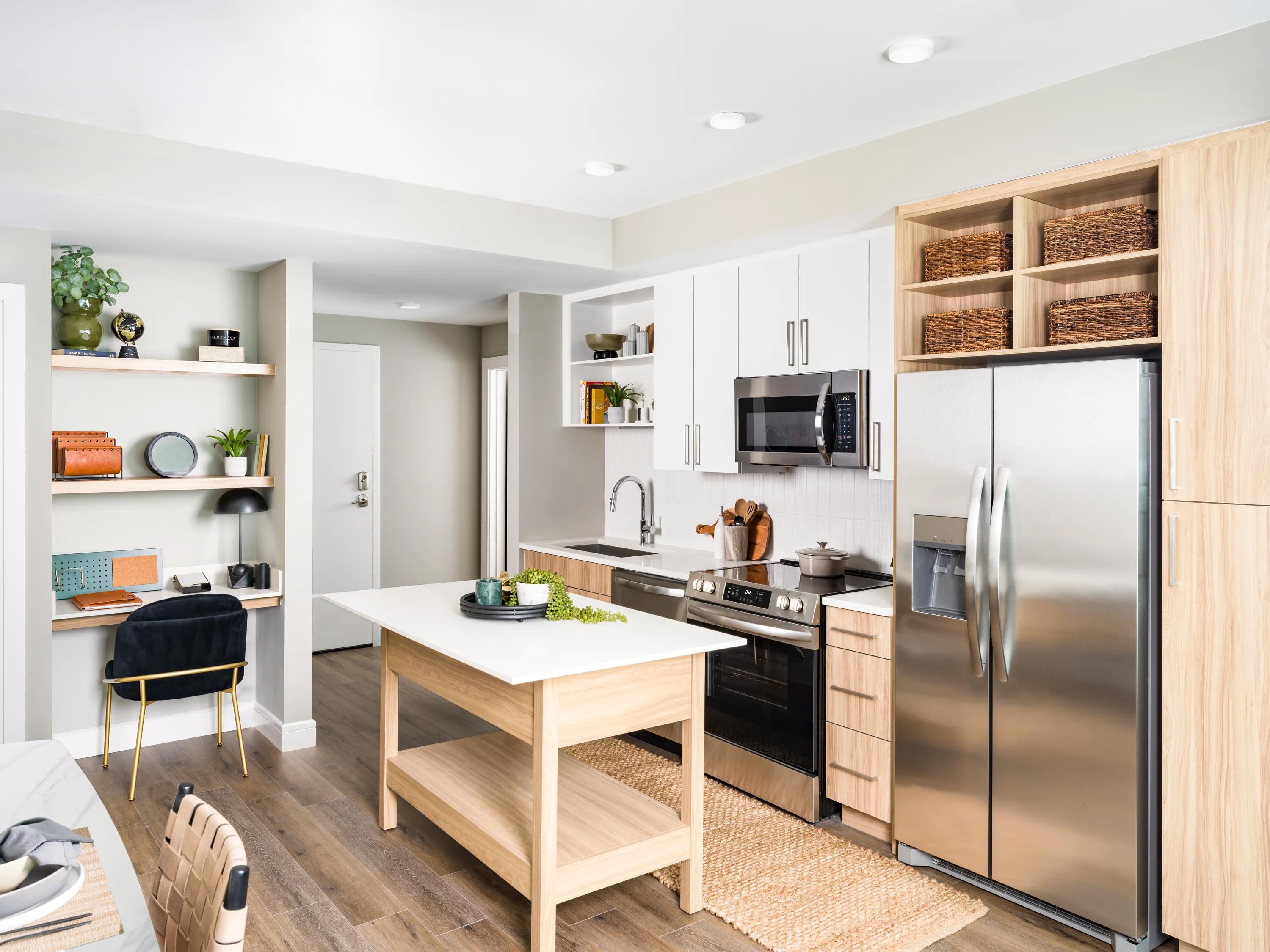 kitchen with stainless steel appliances modera mcgavock apartments for rent in nashville tn
